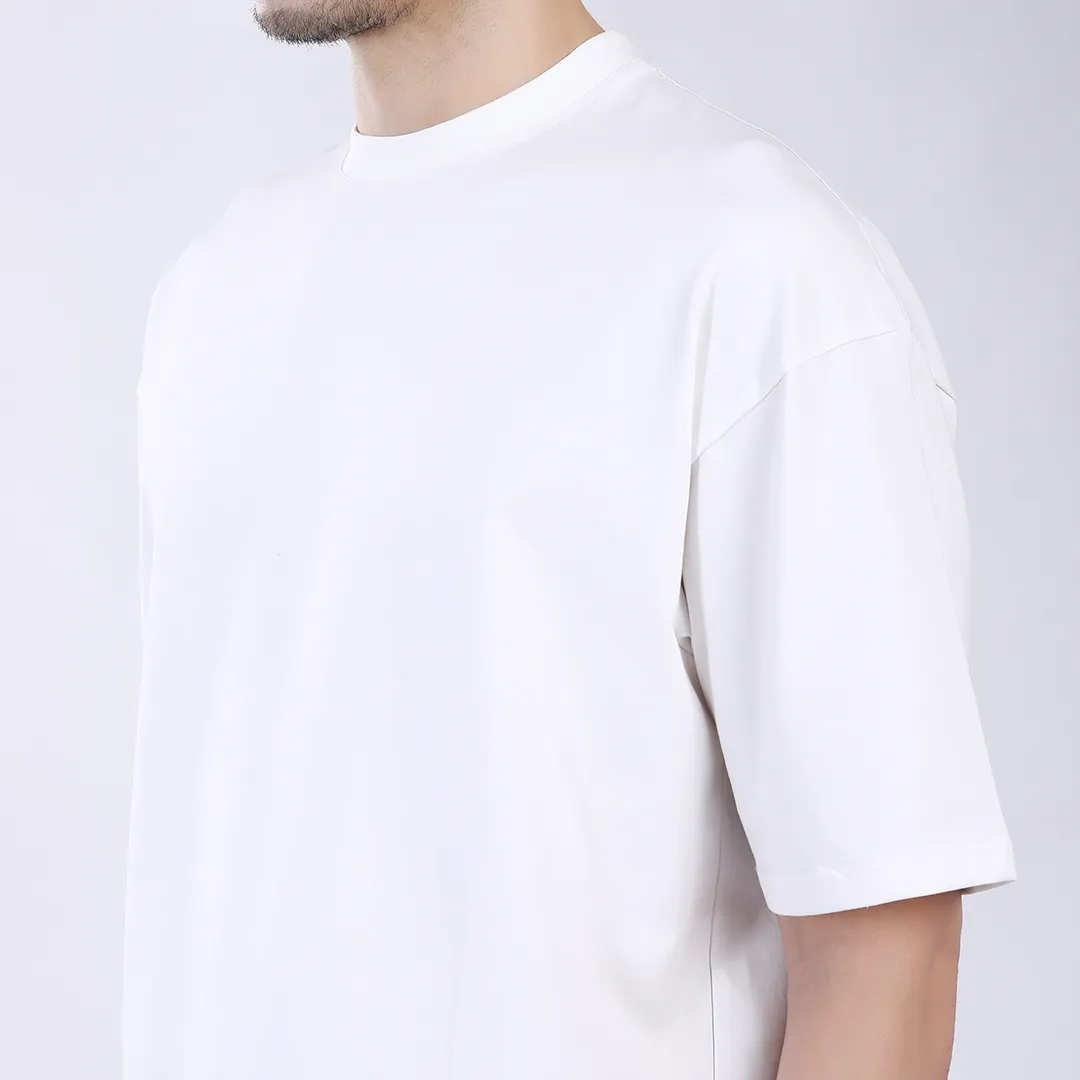 MEN'S WHITE OVERSIZED COTTON T-SHIRT