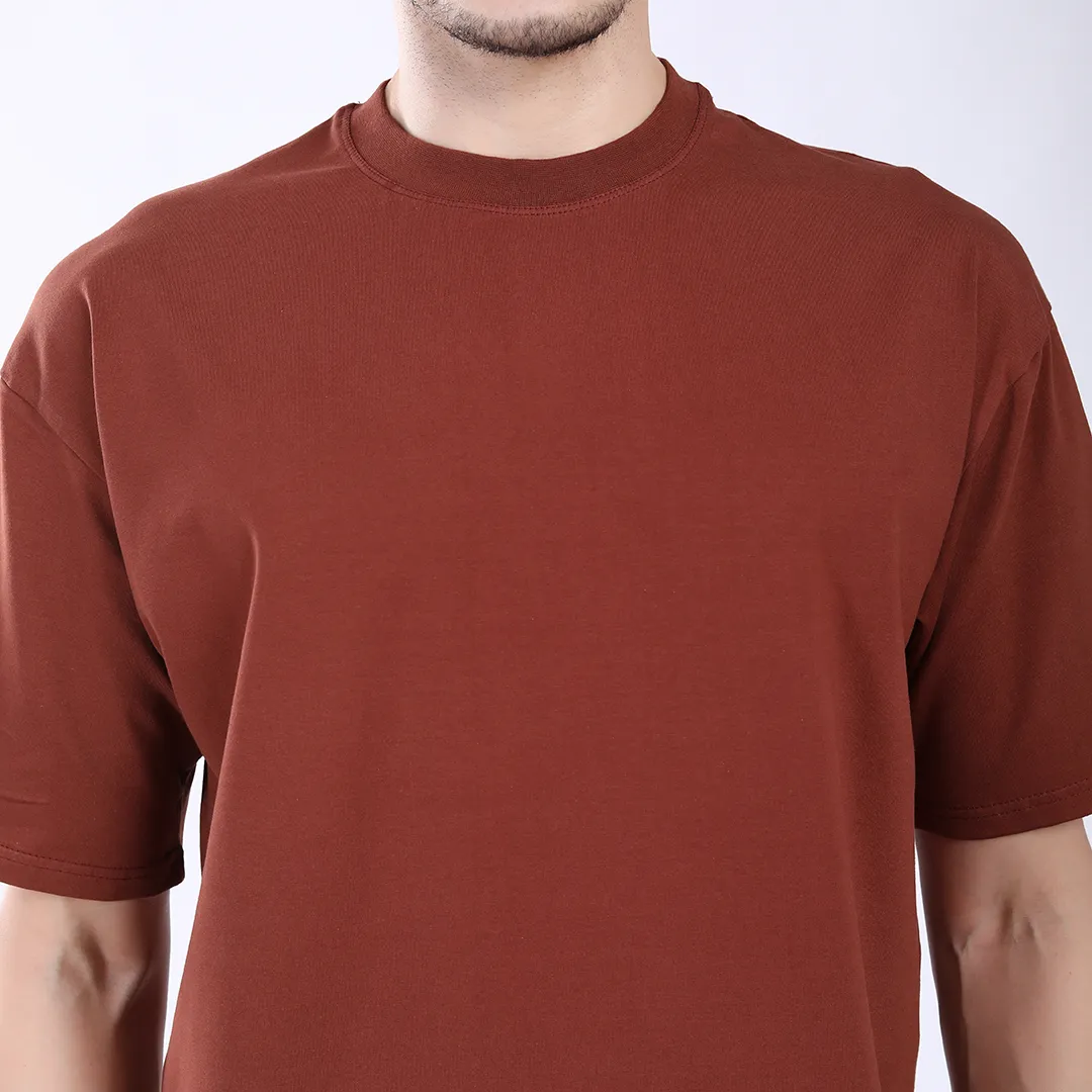 MEN'S RUST OVERSIZED COTTON T-SHIRT