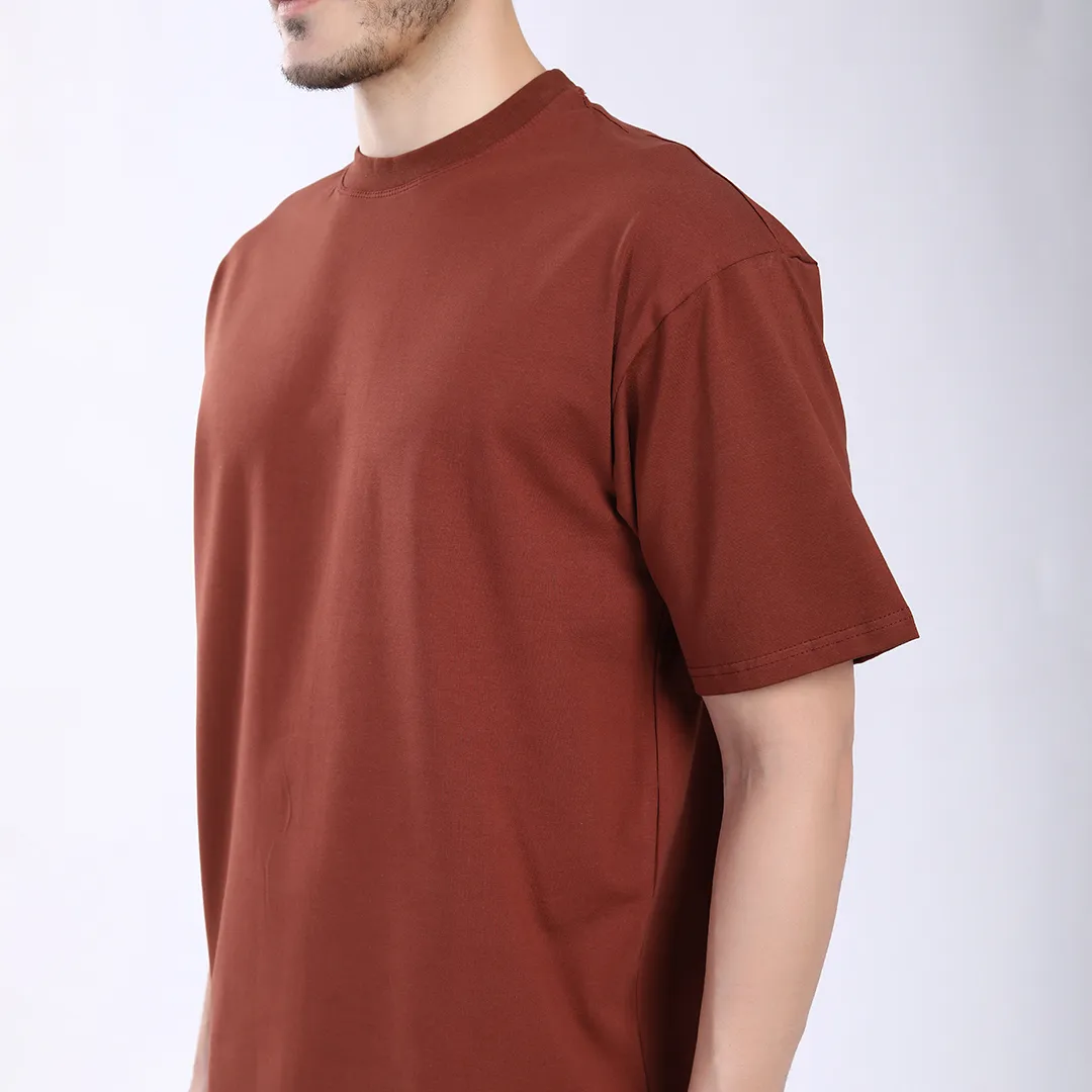 MEN'S RUST OVERSIZED COTTON T-SHIRT