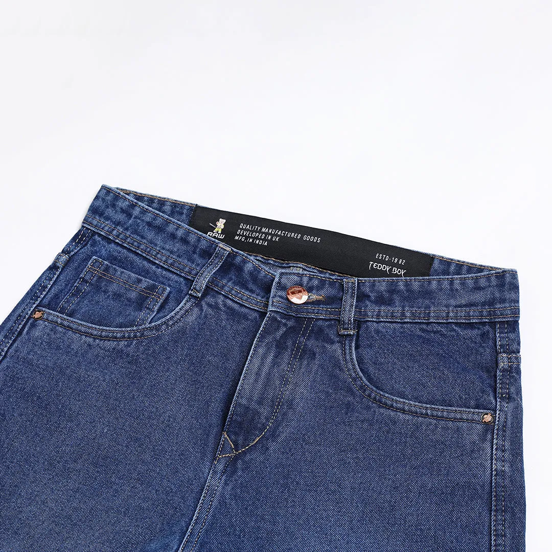 BLUE BAGGY CARGO FIT JEANS