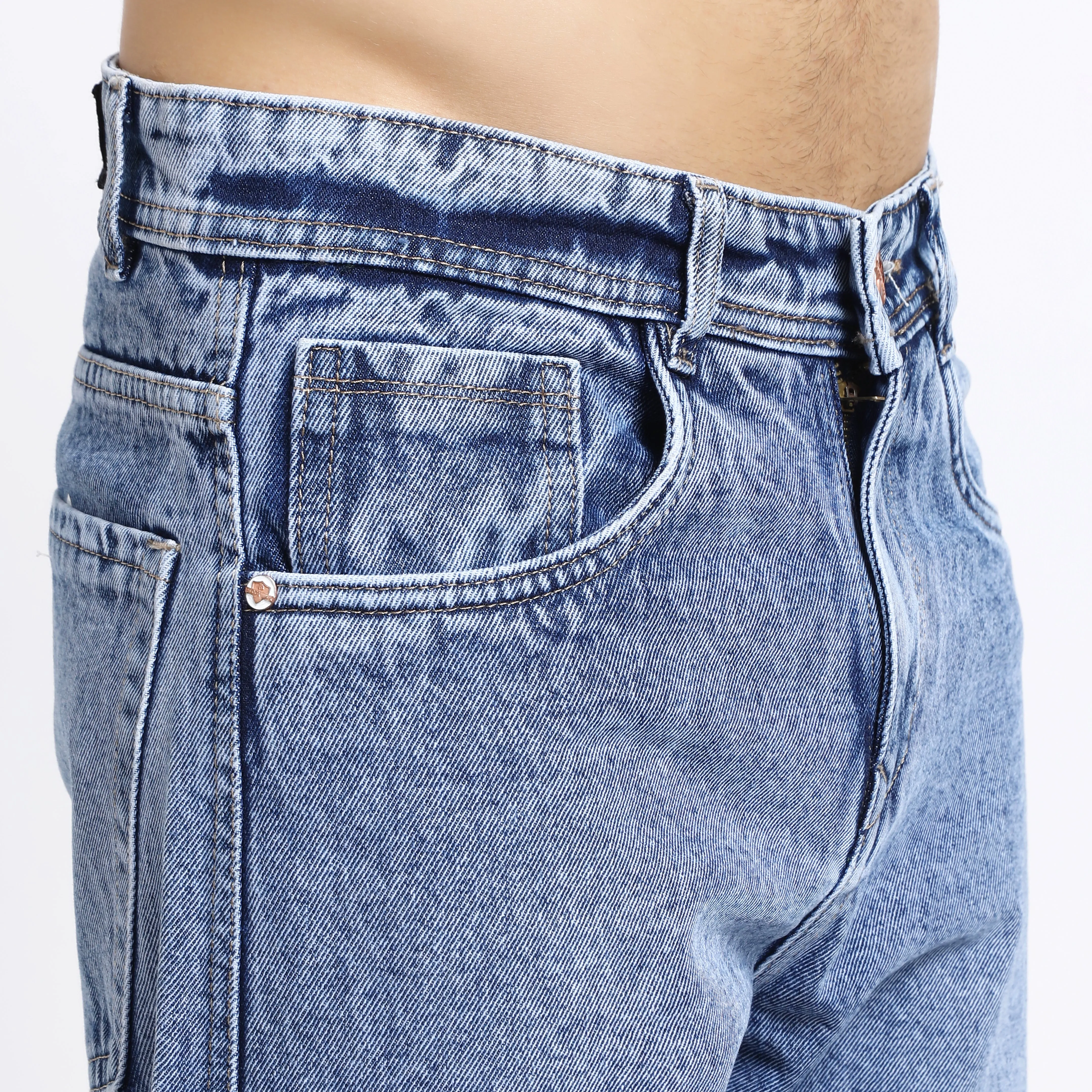 LIGHT BLUE BAGGY CARGO FIT JEAN