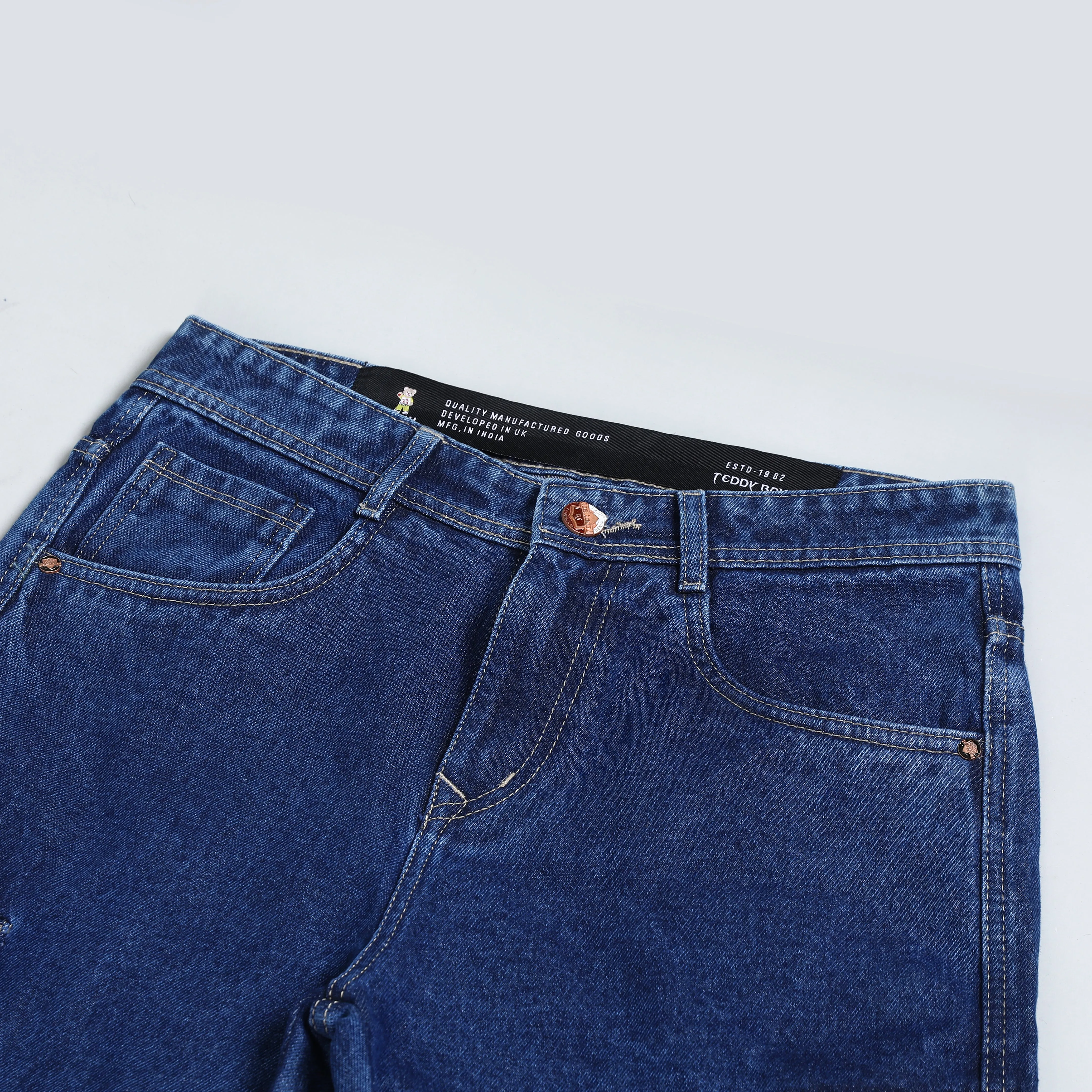 DARK BLUE BAGGY CARGO FIT JEANS