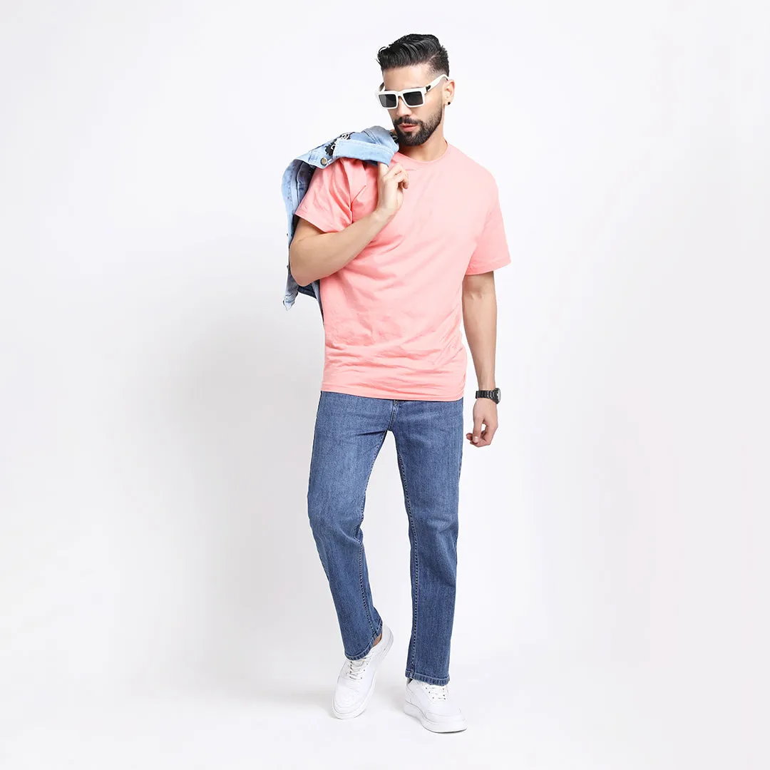 BLUE BAGGY FIT JEAN TEDDY