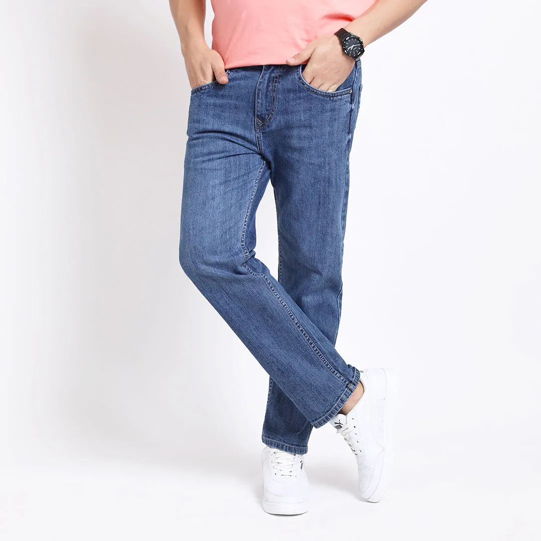 BLUE BAGGY FIT JEAN TEDDY