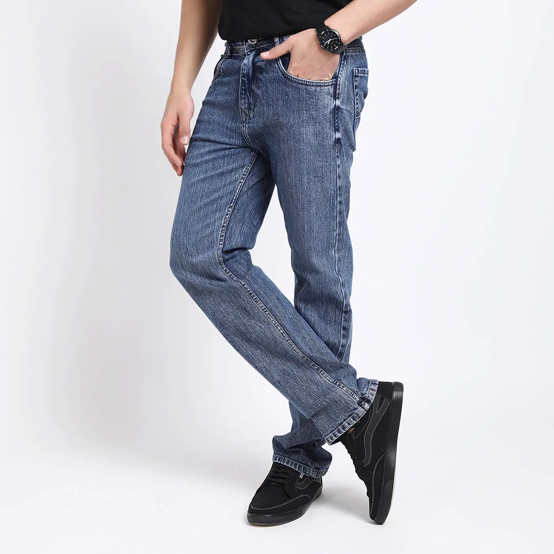 DARK BLUE BAGGY FIT JEAN TEDDY