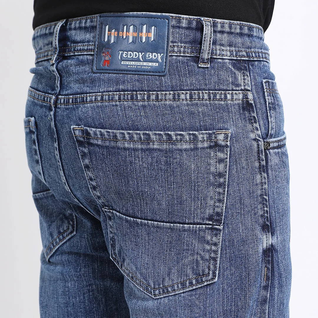 DARK BLUE BAGGY FIT JEAN TEDDY