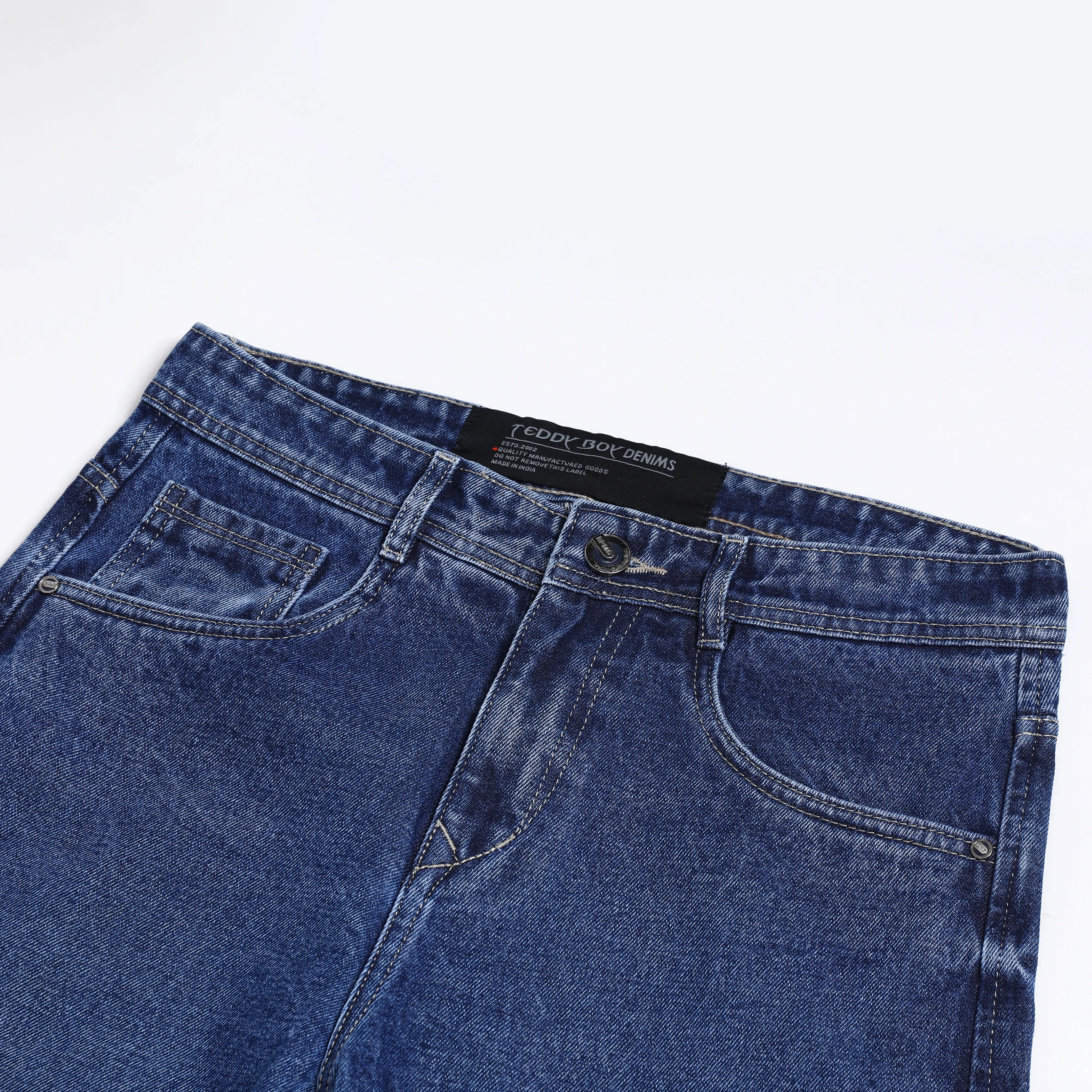 DARK BLUE BAGGY FIT JEAN TEDDY