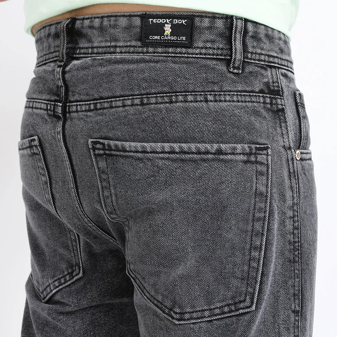 BLACK BAGGY CARGO FIT JEANS