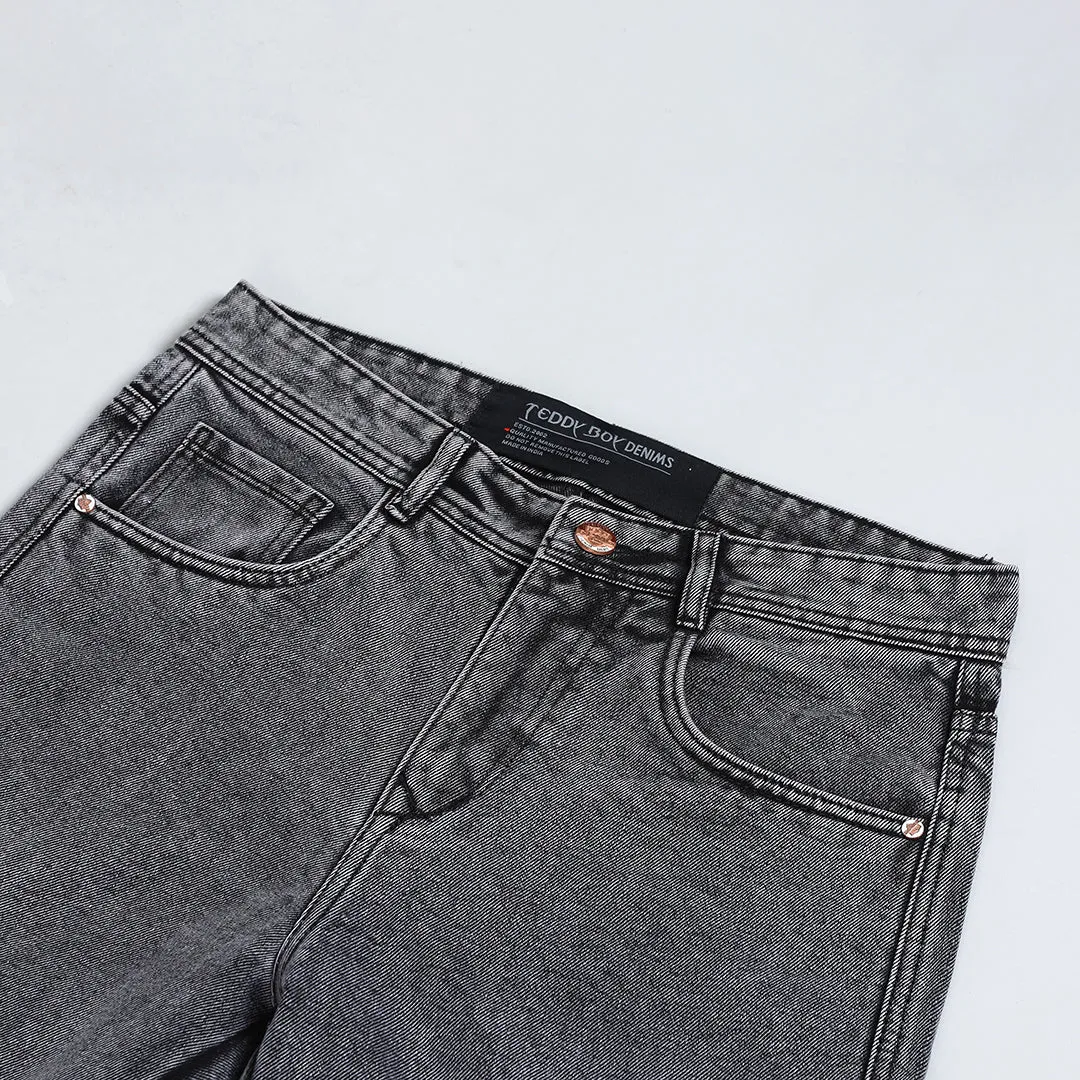 LIGHT GREY BAGGY CARGO FIT JEANS