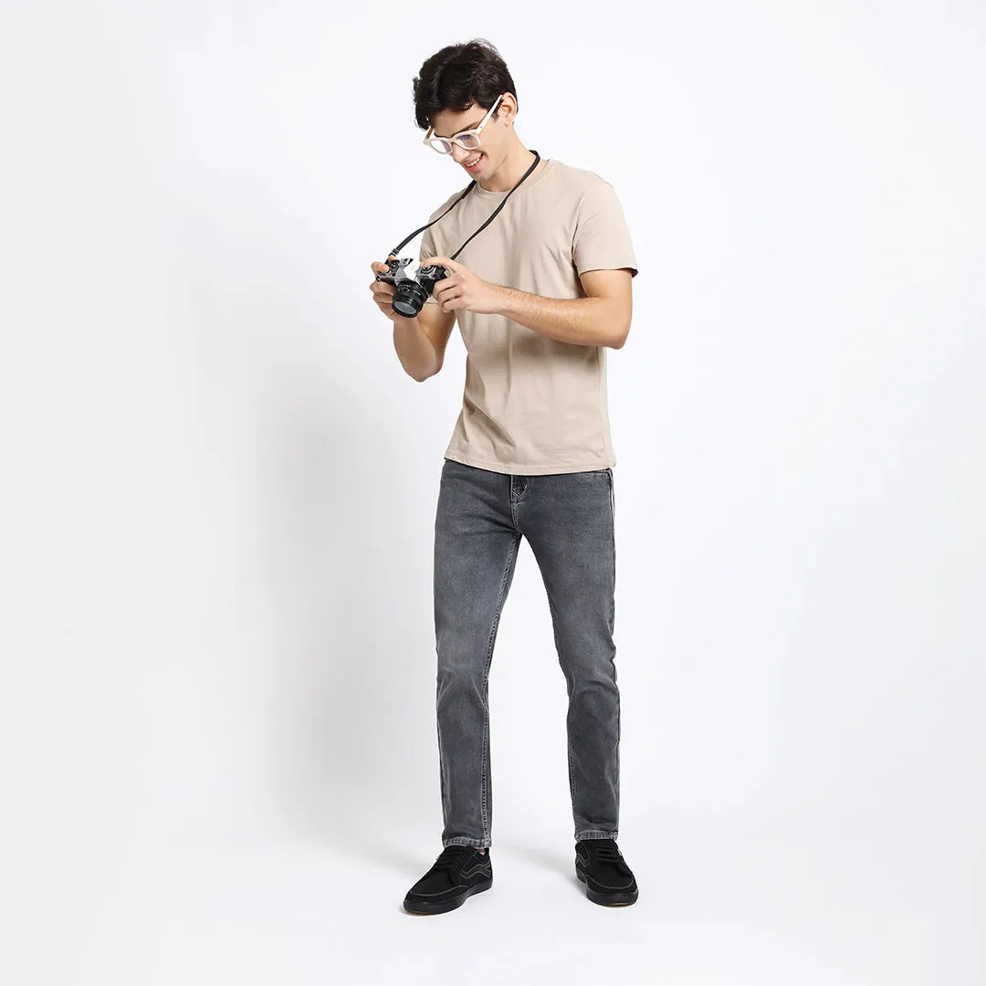 MID GREY ANKLE FIT JEANS TEDDY