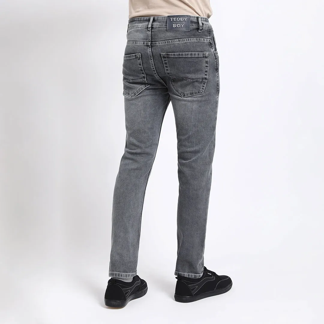 MID GREY ANKLE FIT JEANS TEDDY