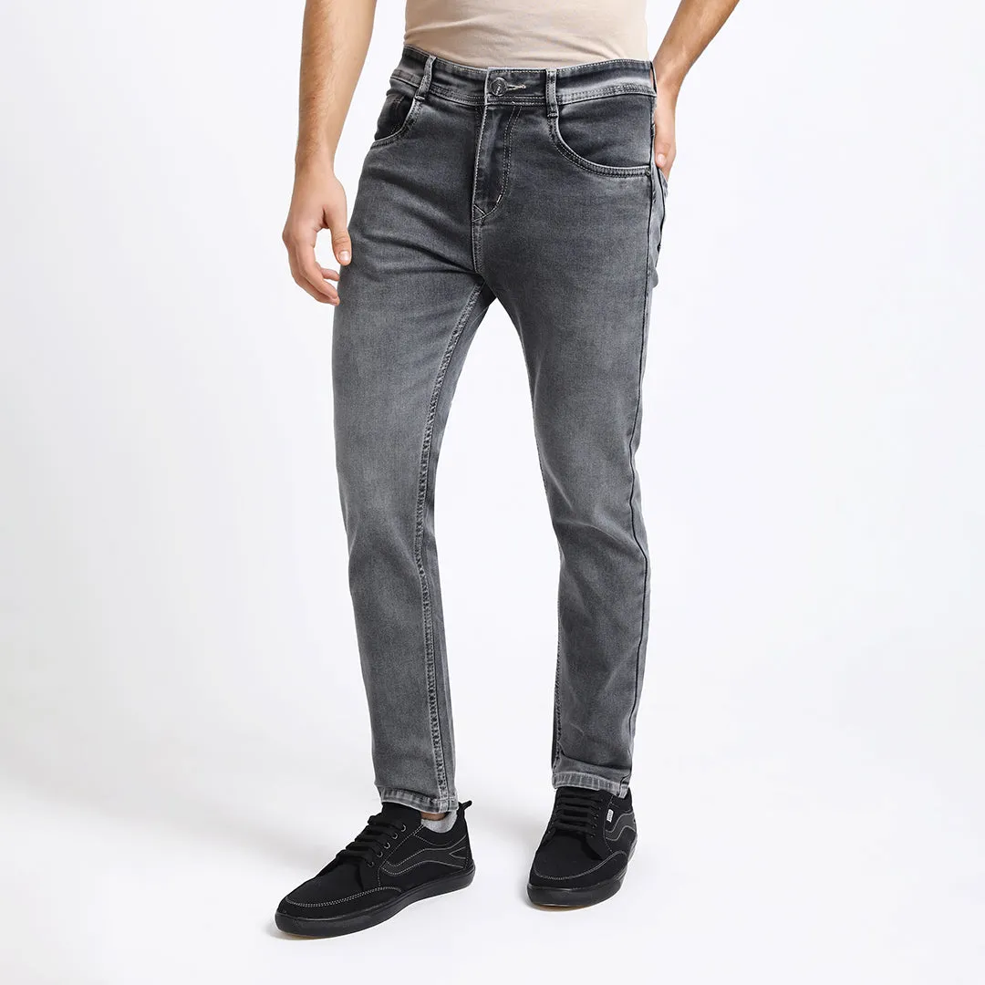 MID GREY ANKLE FIT JEANS TEDDY