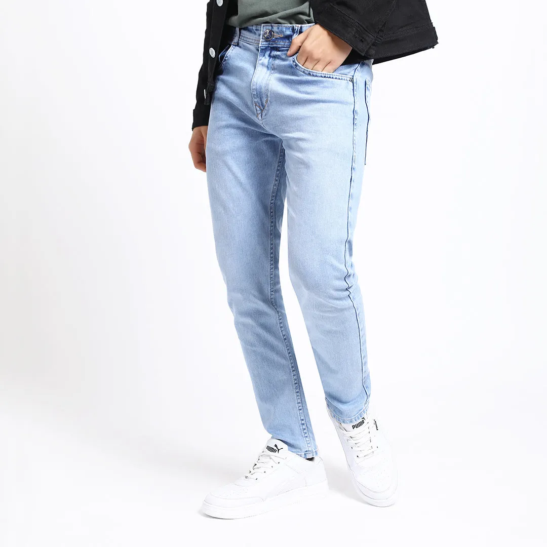 ANKLE SKY BLUE FIT JEANS TEDDY