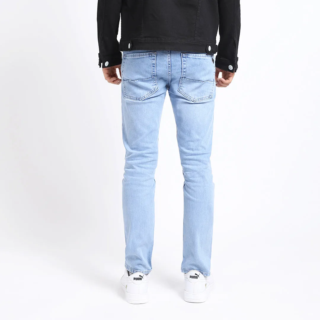 ANKLE SKY BLUE FIT JEANS TEDDY