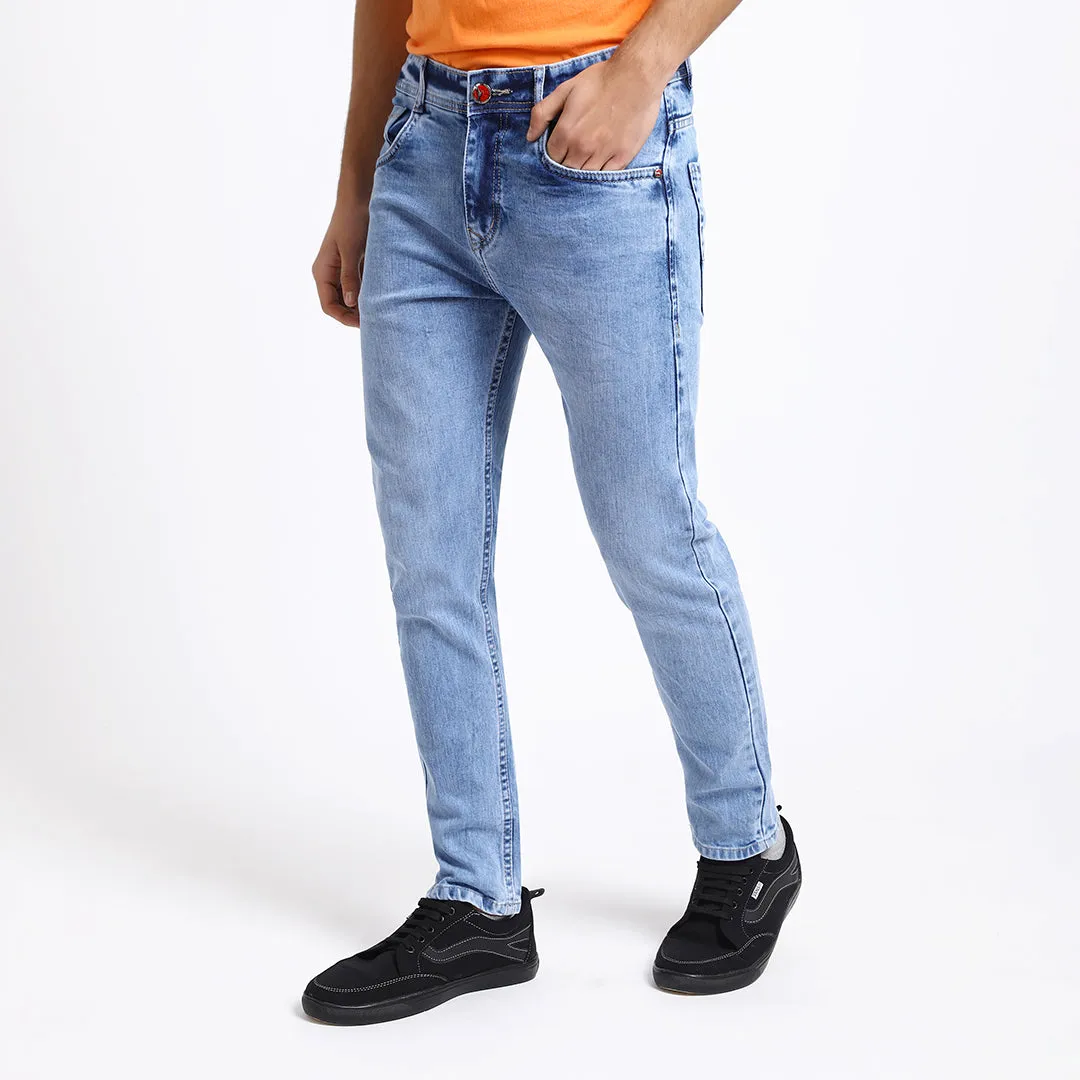 ANKLE SKY BLUE SKINNY FIT JEANS