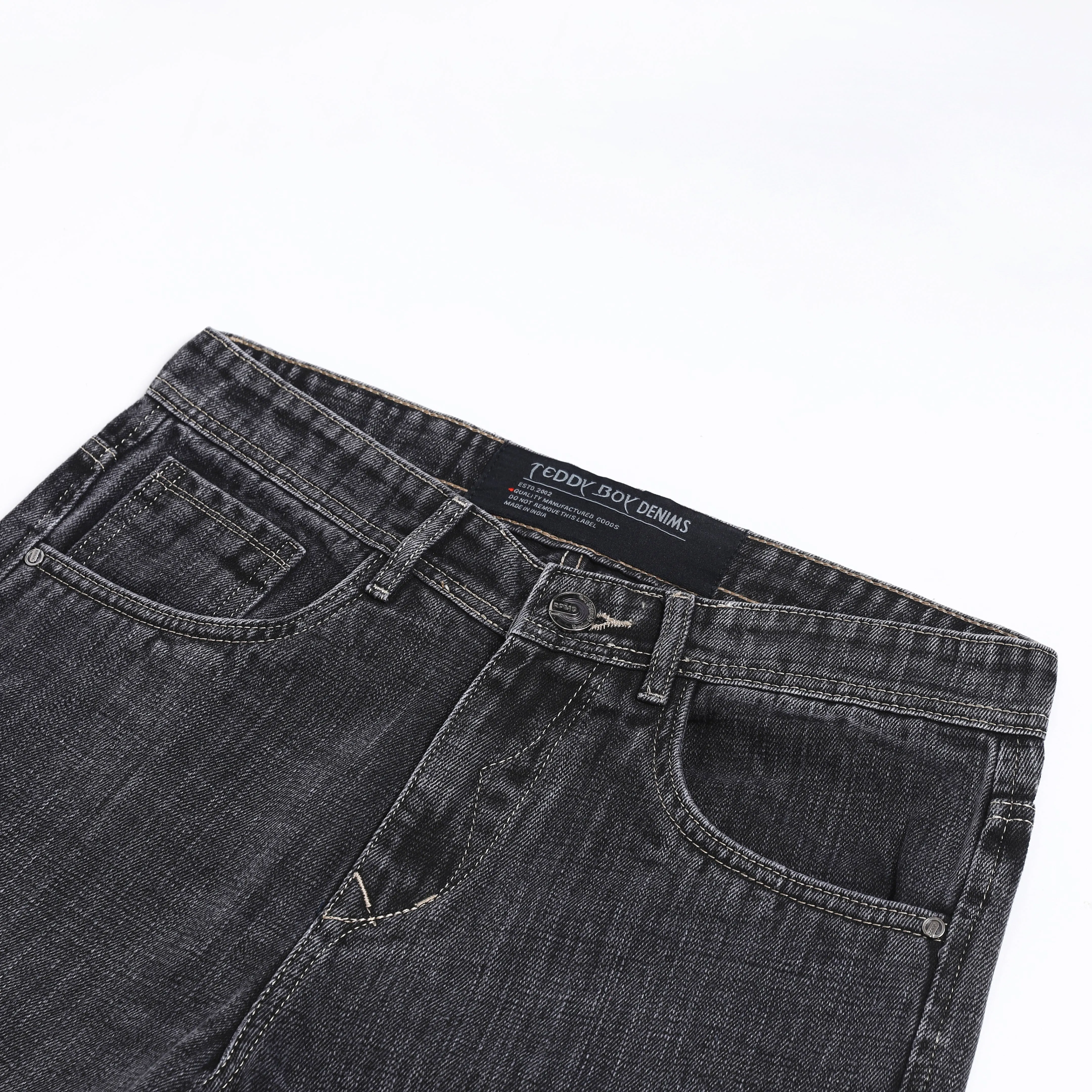 DARK GREY BAGGY FIT JEAN TEDDY