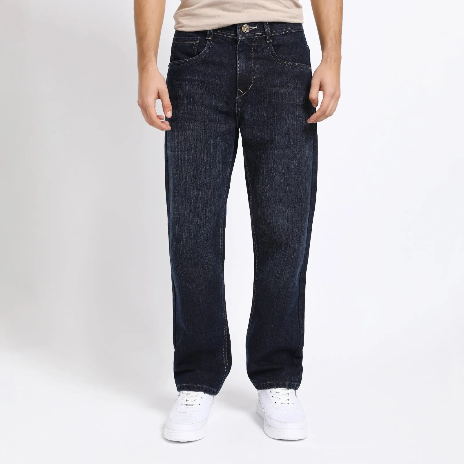 GREY BAGGY FIT JEAN TEDDY