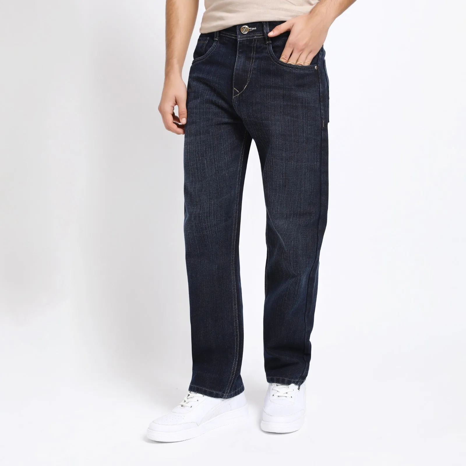 GREY BAGGY FIT JEAN TEDDY