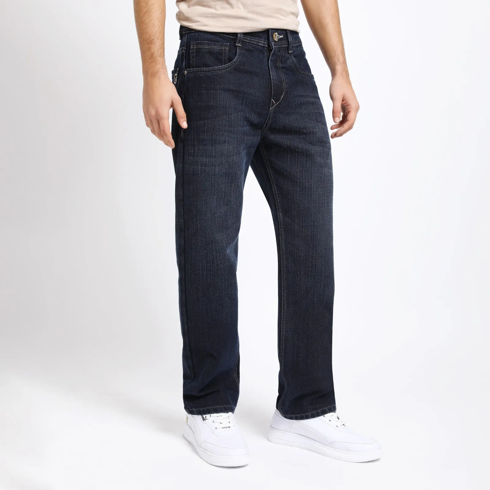 GREY BAGGY FIT JEAN TEDDY