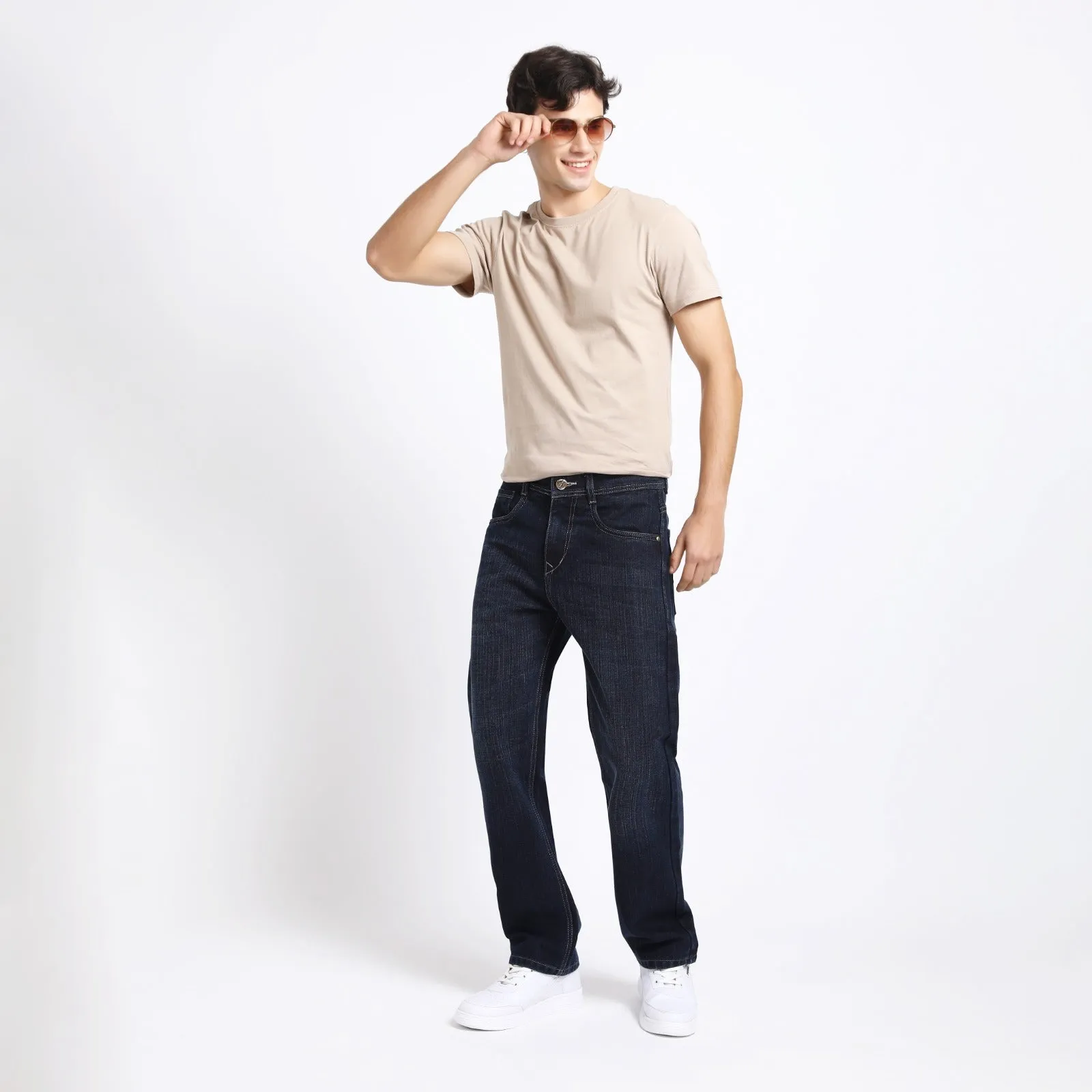 GREY BAGGY FIT JEAN TEDDY