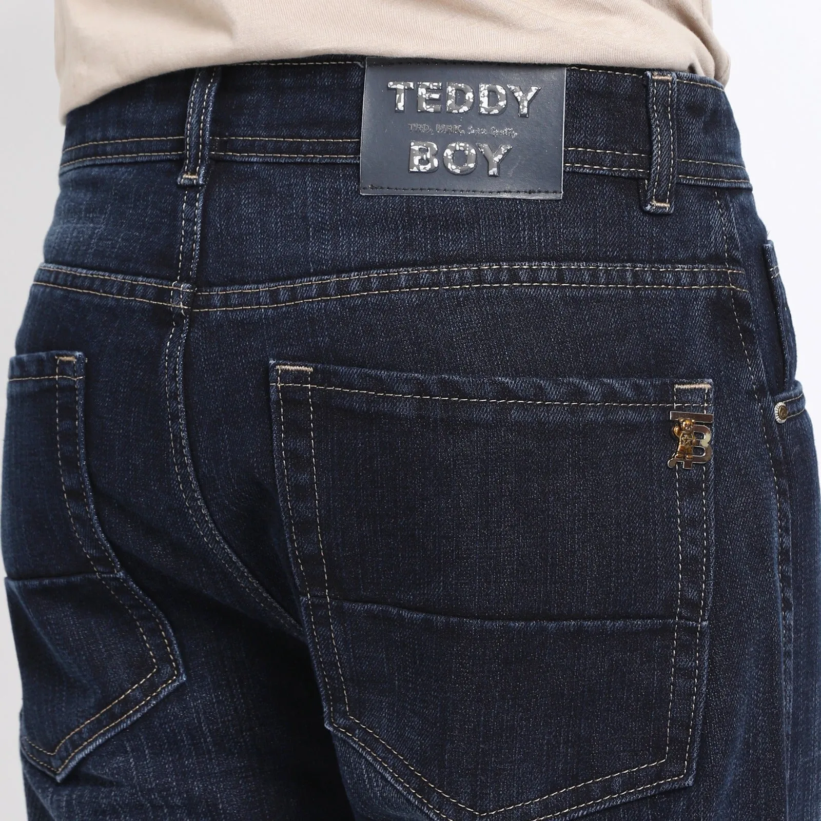 GREY BAGGY FIT JEAN TEDDY