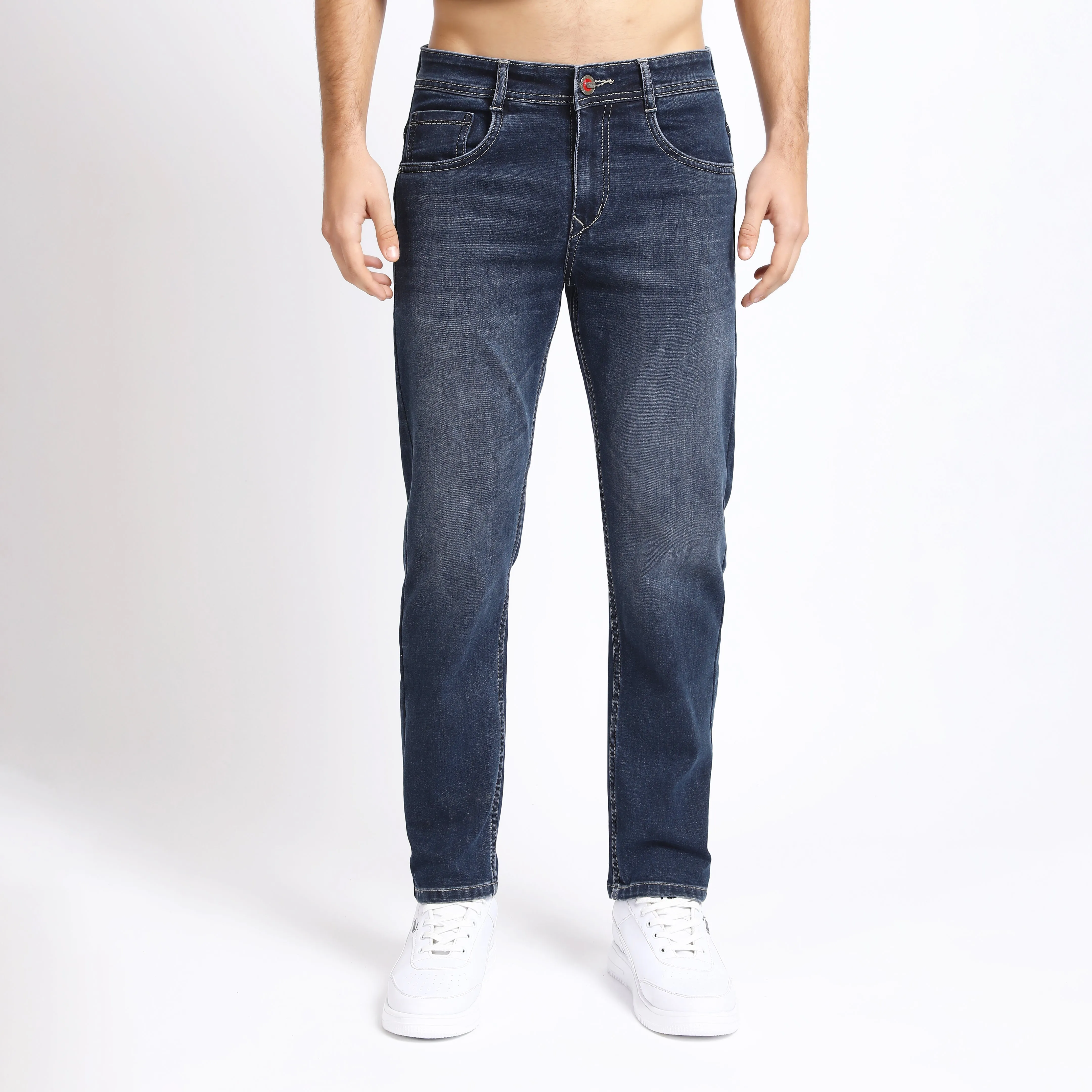 ANKLE LIGHT GREY FIT JEANS TEDDY