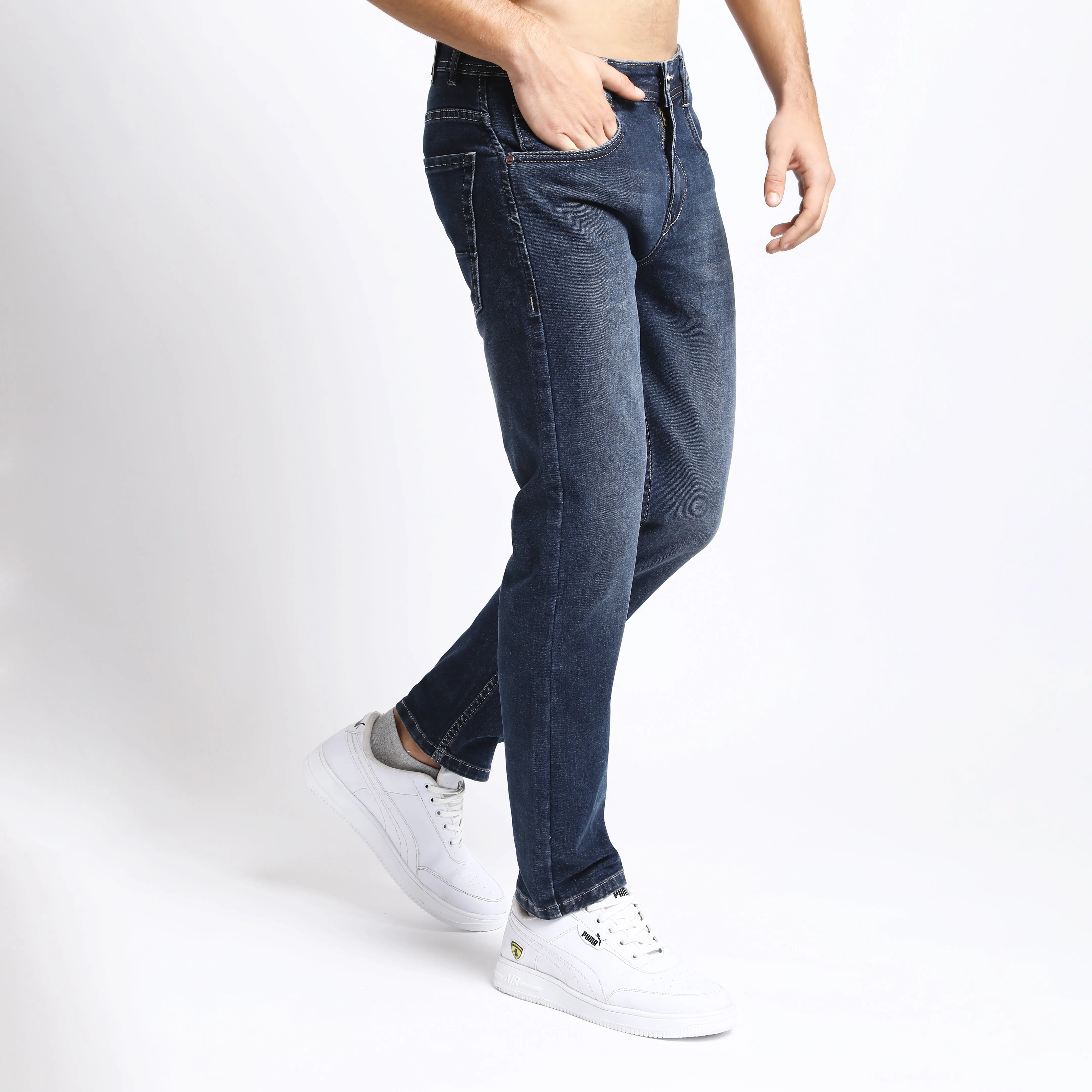 ANKLE LIGHT GREY FIT JEANS TEDDY