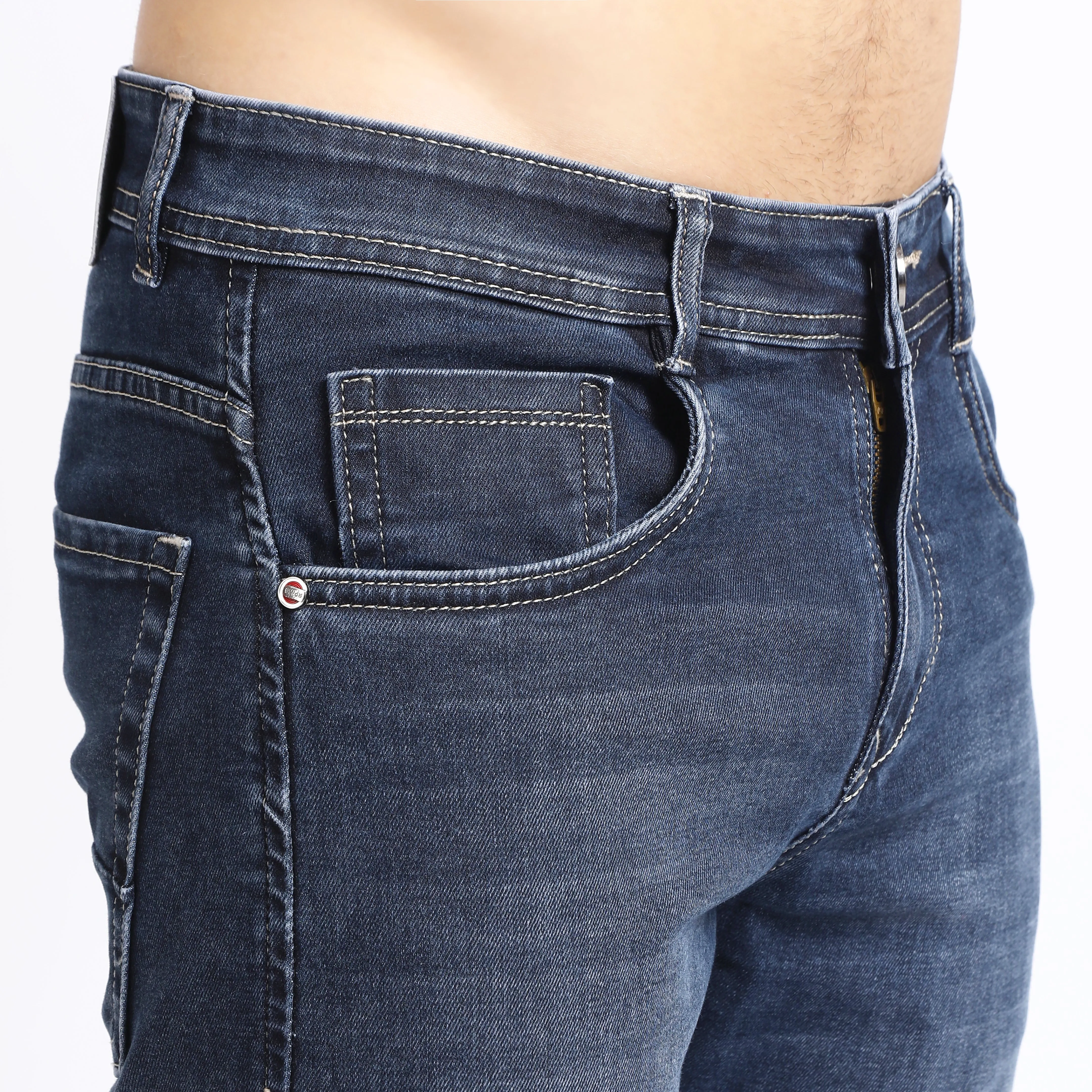 ANKLE LIGHT GREY FIT JEANS TEDDY