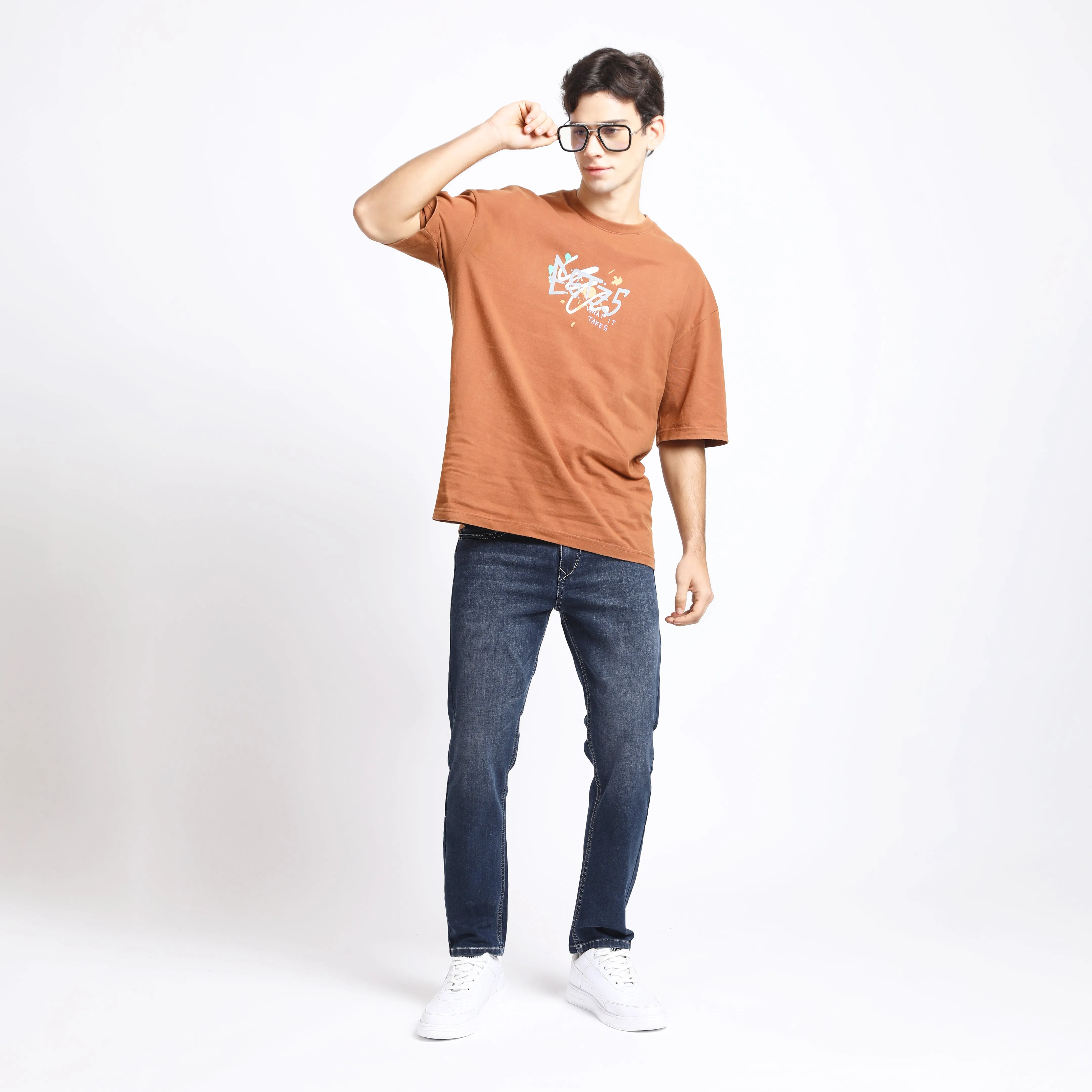 ANKLE LIGHT GREY FIT JEANS TEDDY