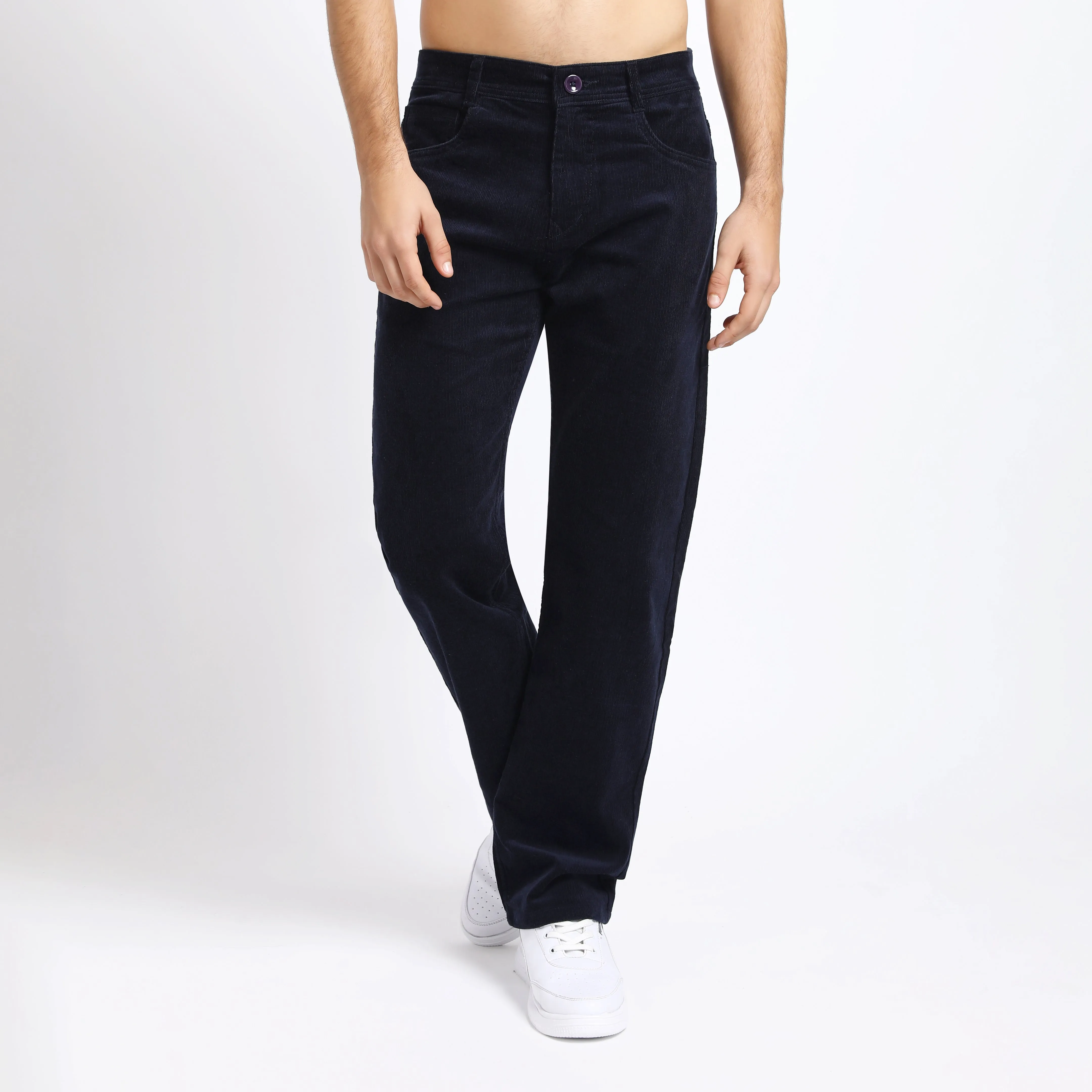 BARITONE NAVY CORDUROY PANTS