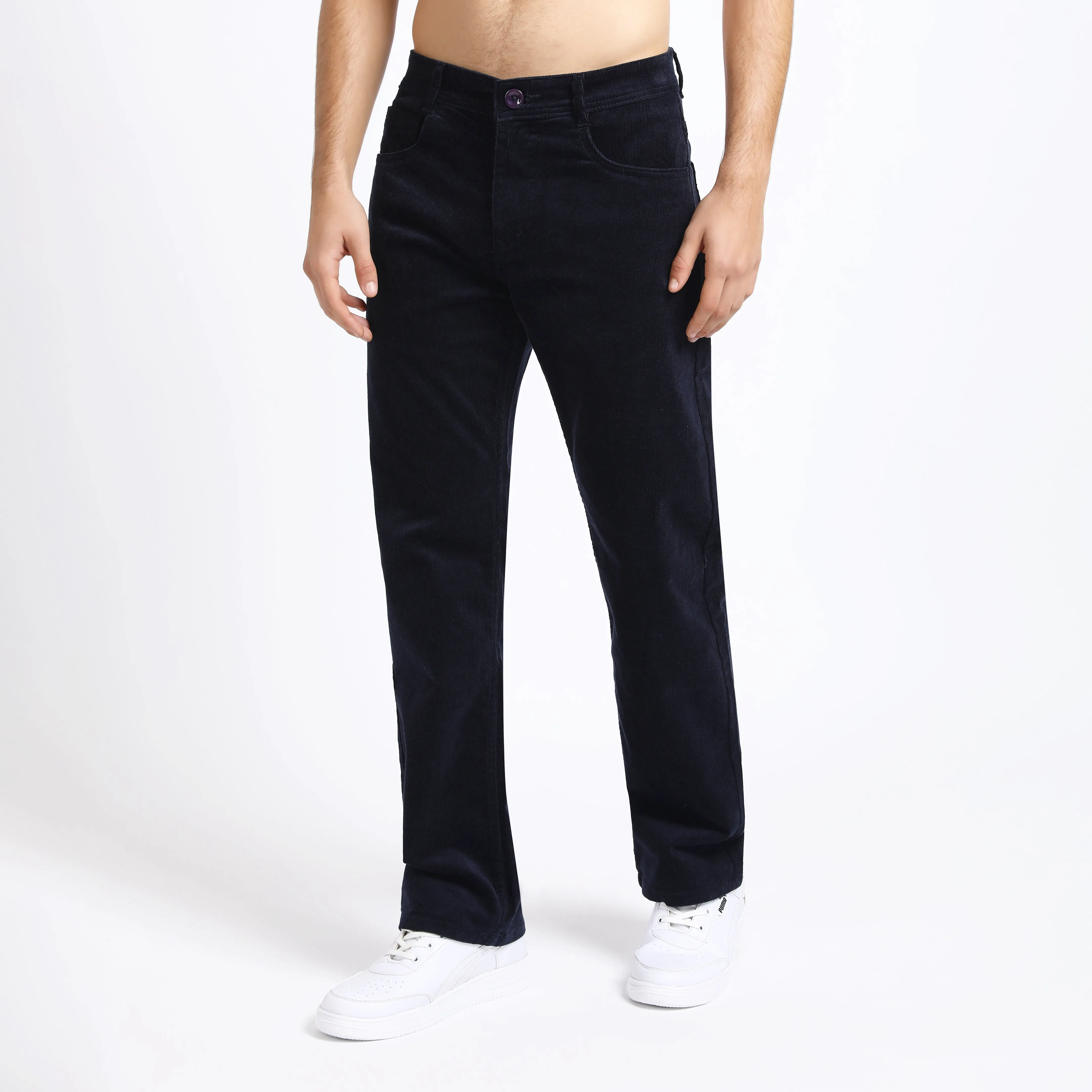 BARITONE NAVY CORDUROY PANTS