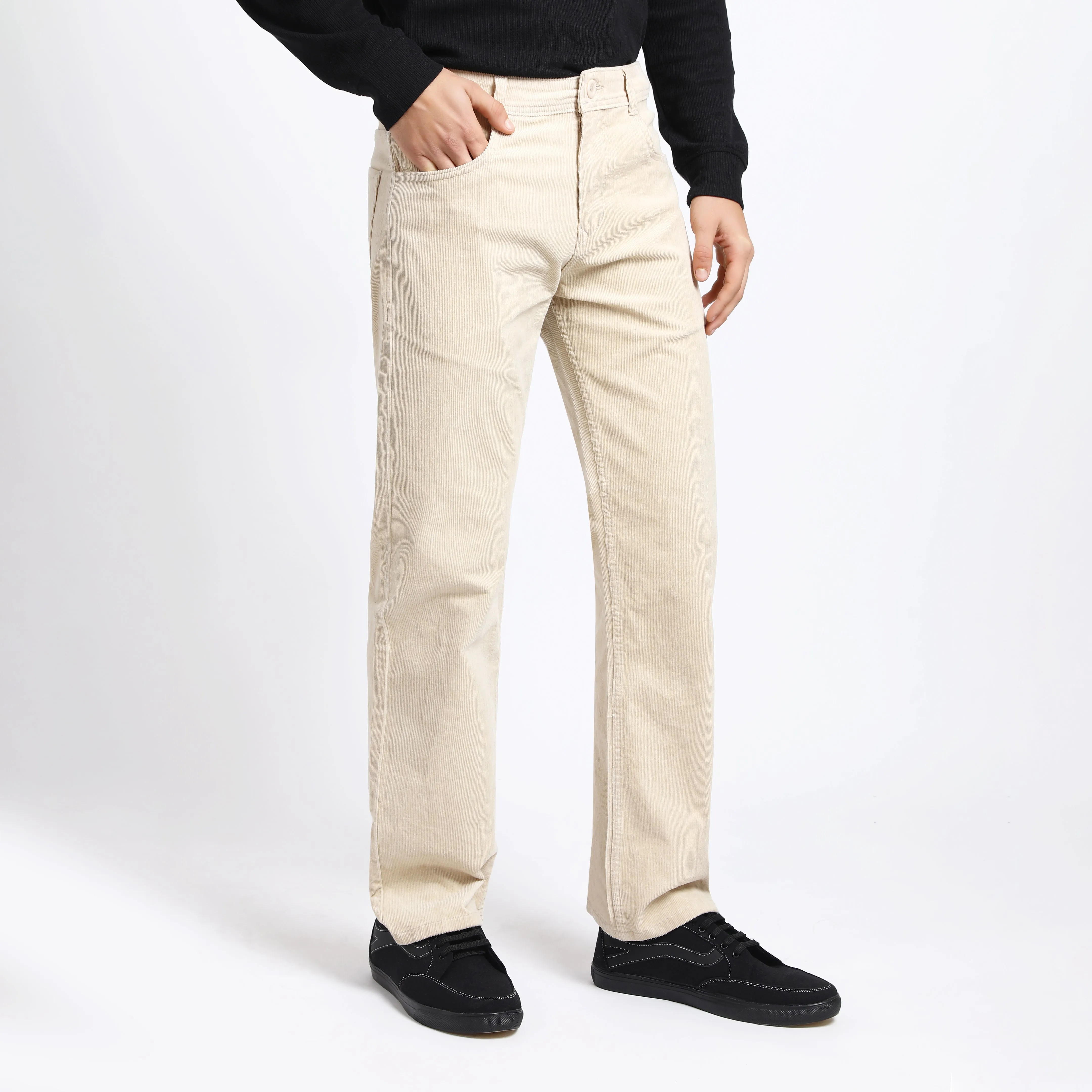 CANNOLI CREAM CORDUROY PANTS