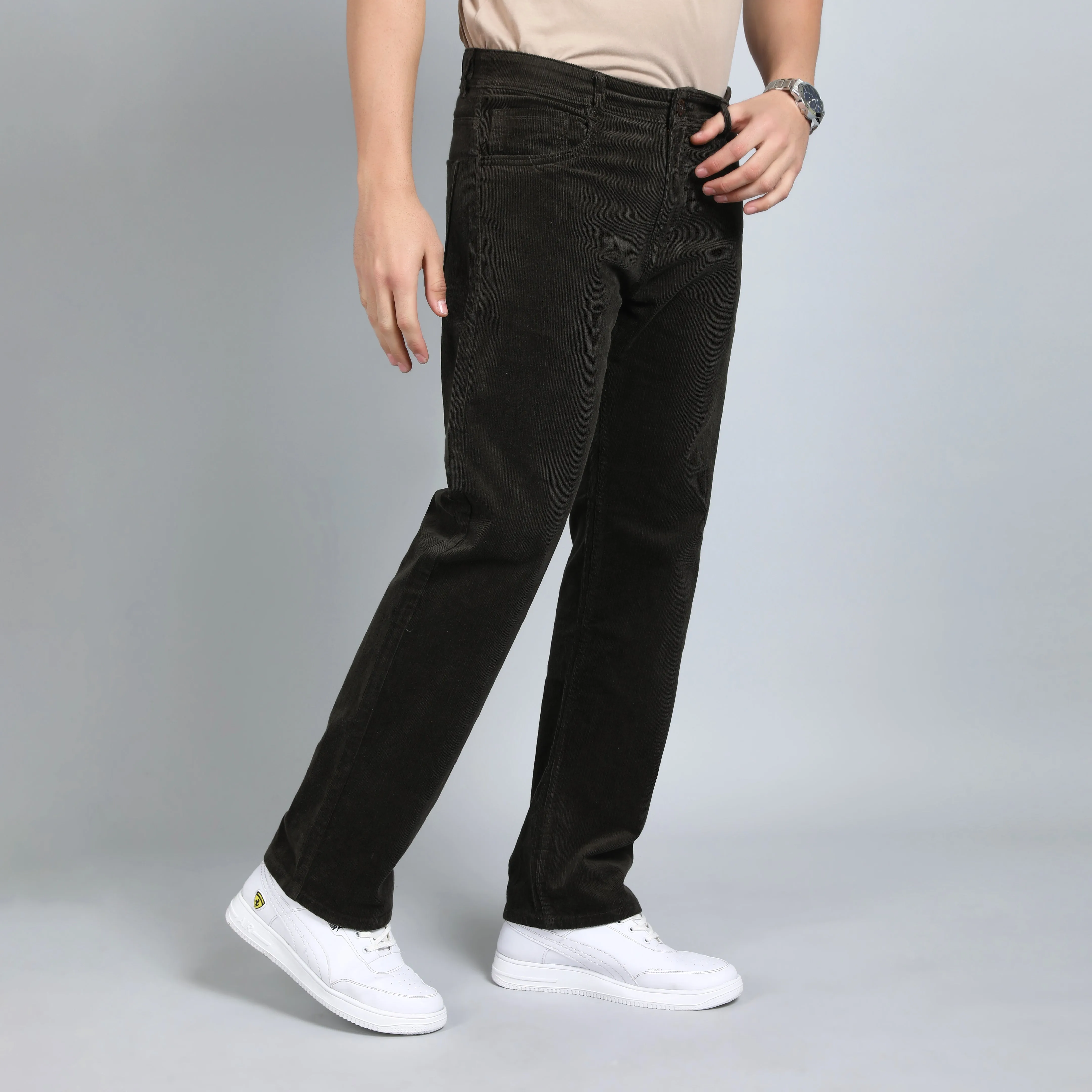 MILLITARY OLIVE CORDUROY PANTS