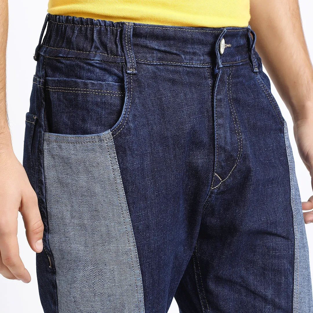 DARK BLUE CARROT FIT JEAN TEDDY