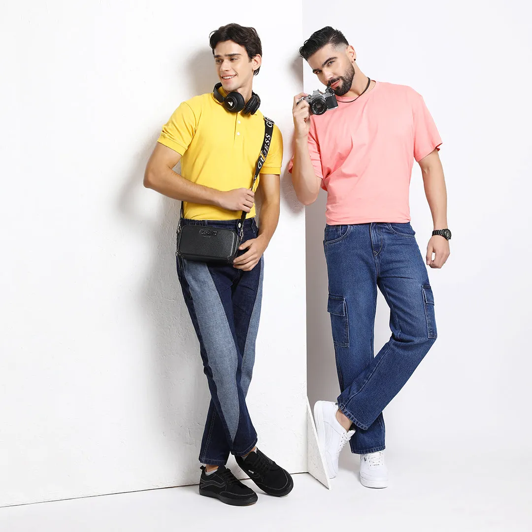 DARK BLUE CARROT FIT JEAN TEDDY