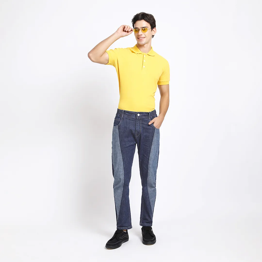 DARK BLUE CARROT FIT JEAN TEDDY