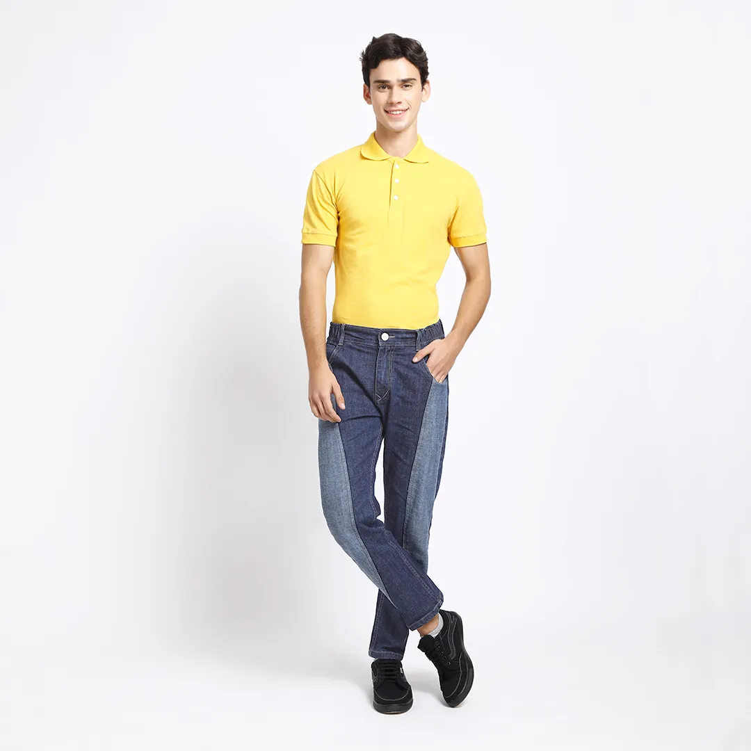 DARK BLUE CARROT FIT JEAN TEDDY