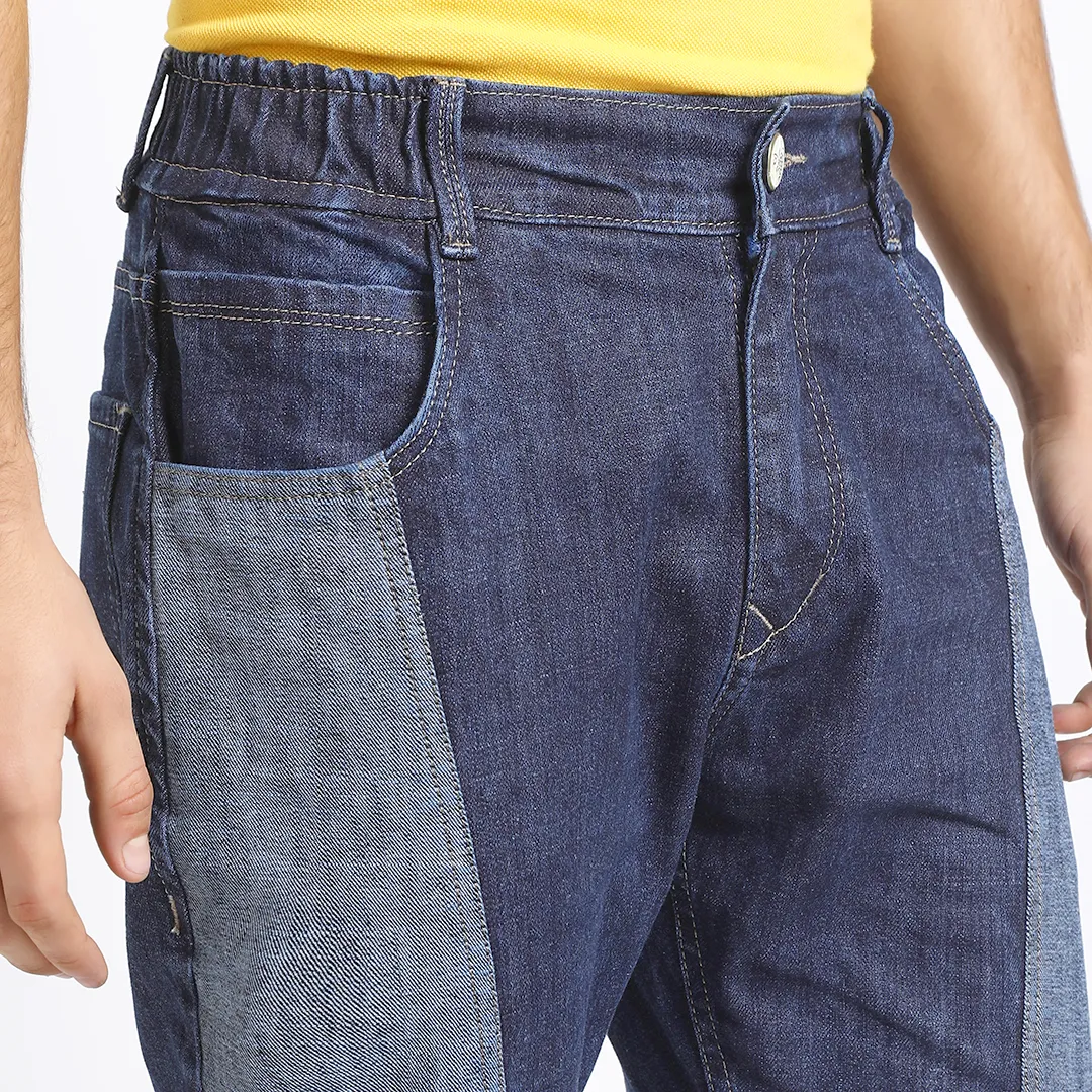 DARK BLUE CARROT FIT JEAN TEDDY