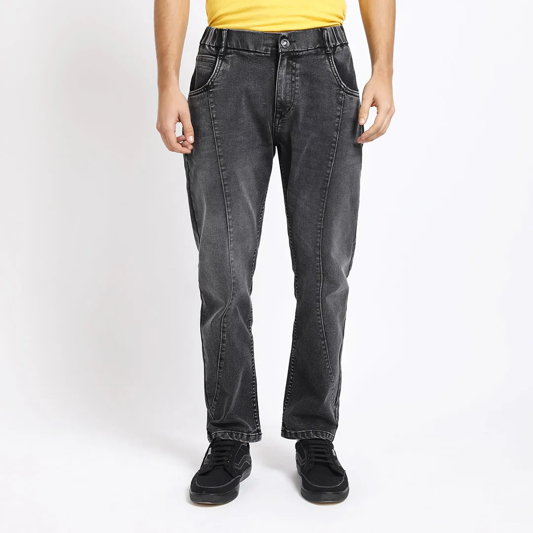 BLACK CARROT FIT JEAN TEDDY