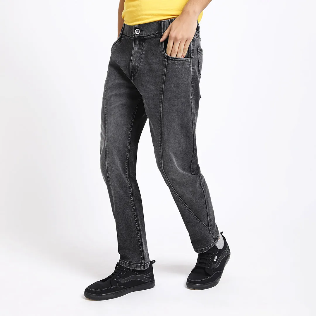 BLACK CARROT FIT JEAN TEDDY