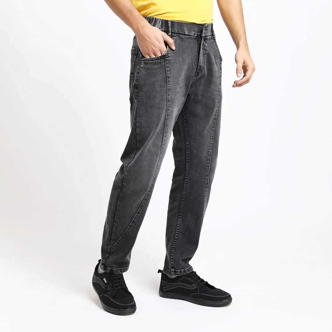 BLACK CARROT FIT JEAN TEDDY