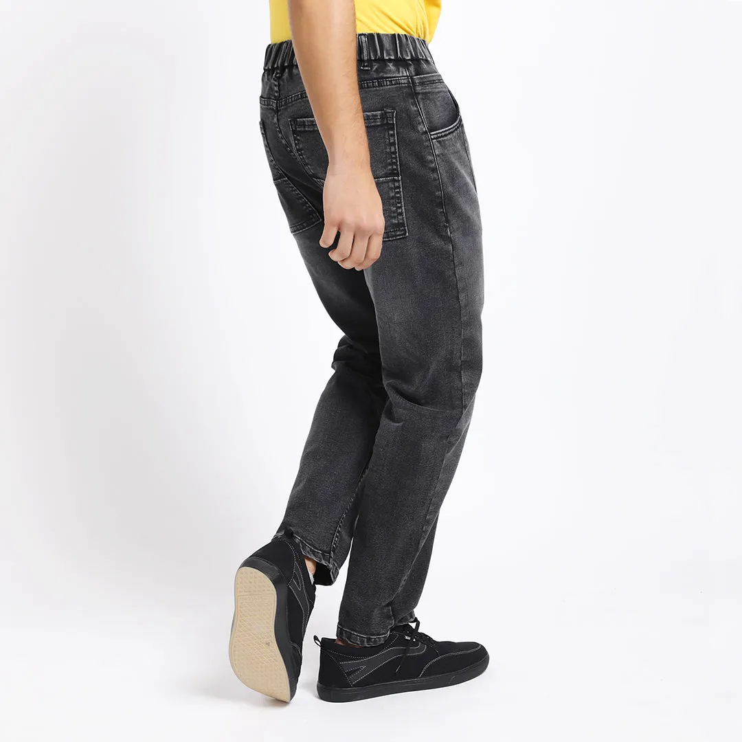 BLACK CARROT FIT JEAN TEDDY