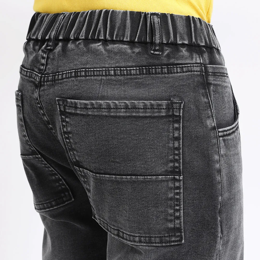 BLACK CARROT FIT JEAN TEDDY