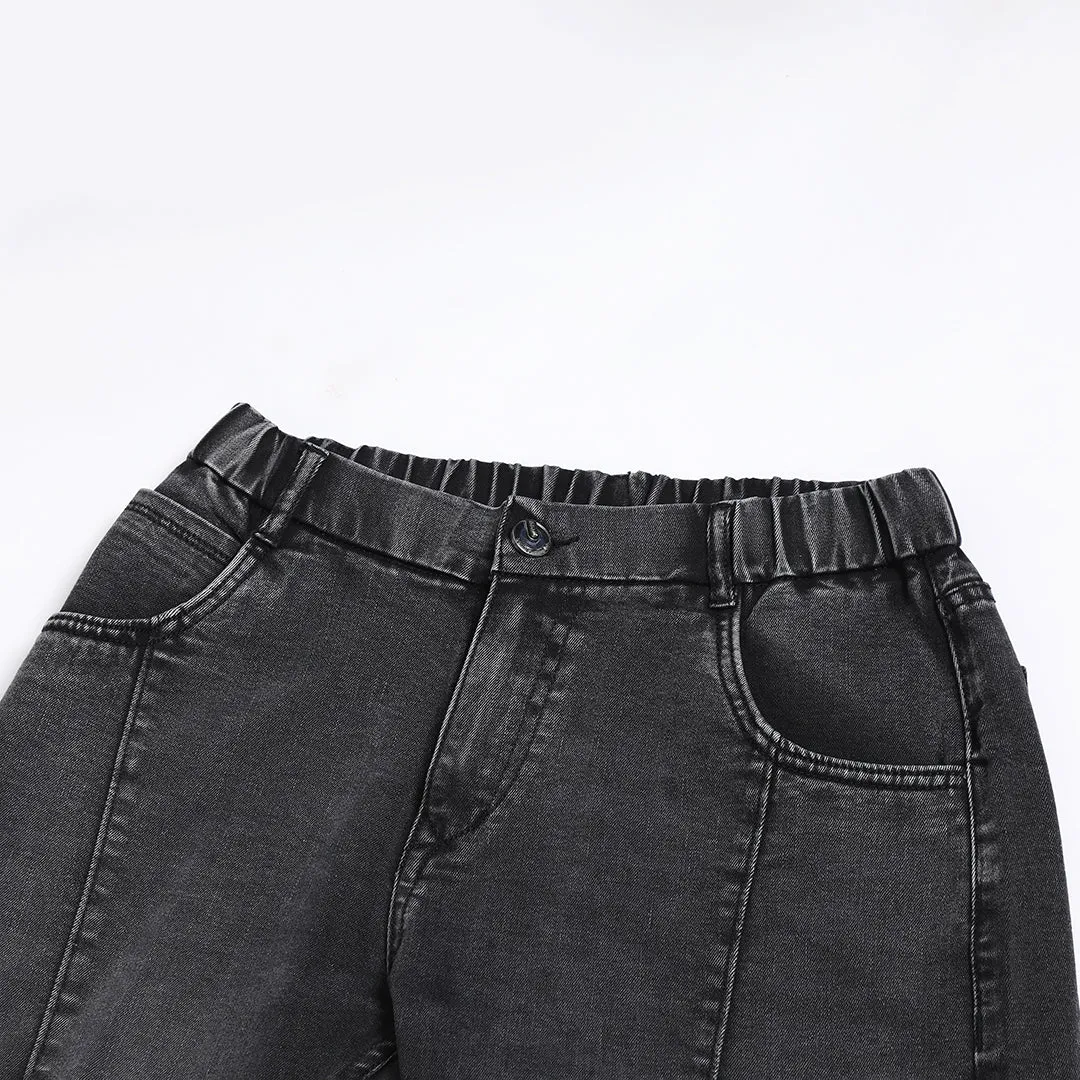 BLACK CARROT FIT JEAN TEDDY