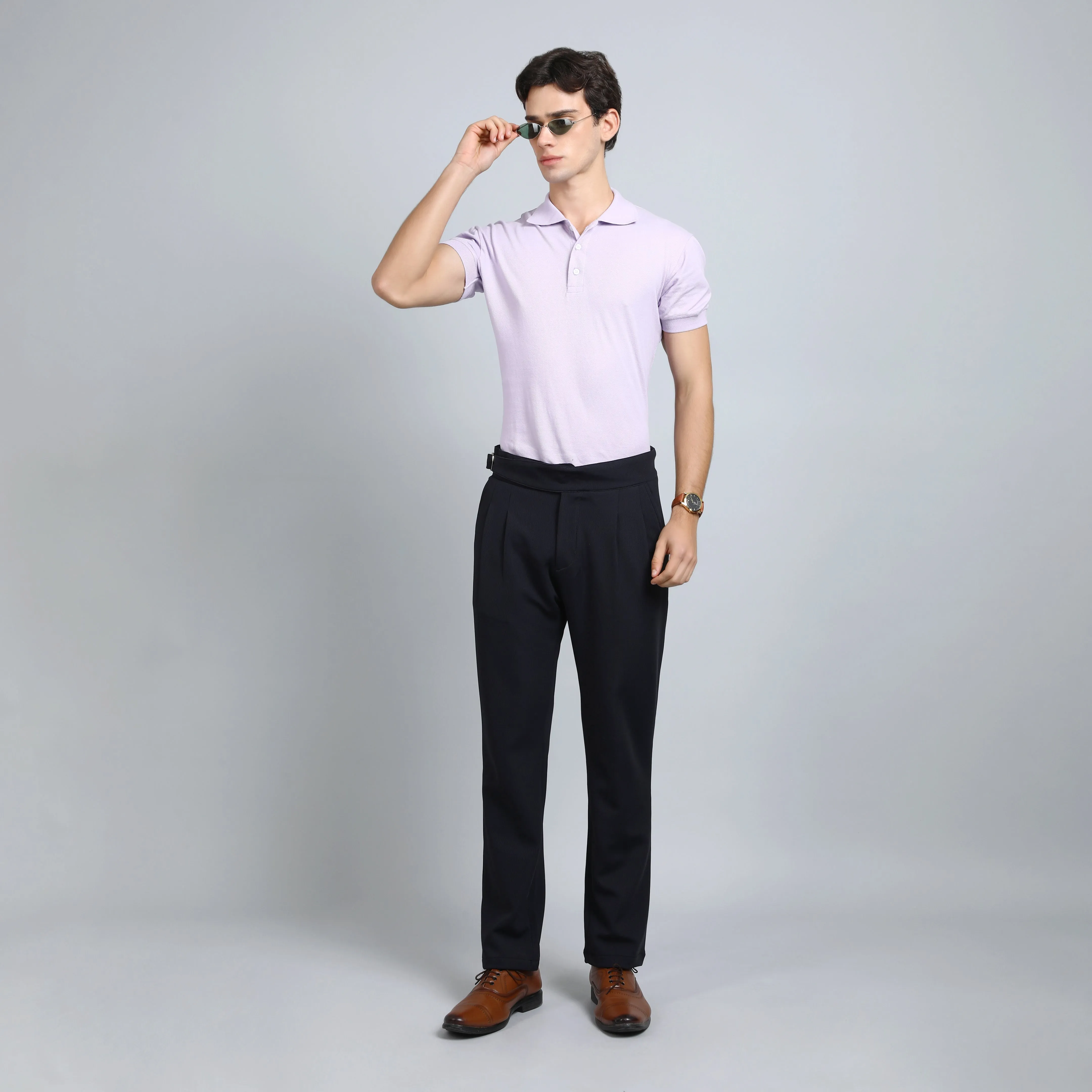 BARITONE NAVY SLIM  FIT GURKHA TROUSERS