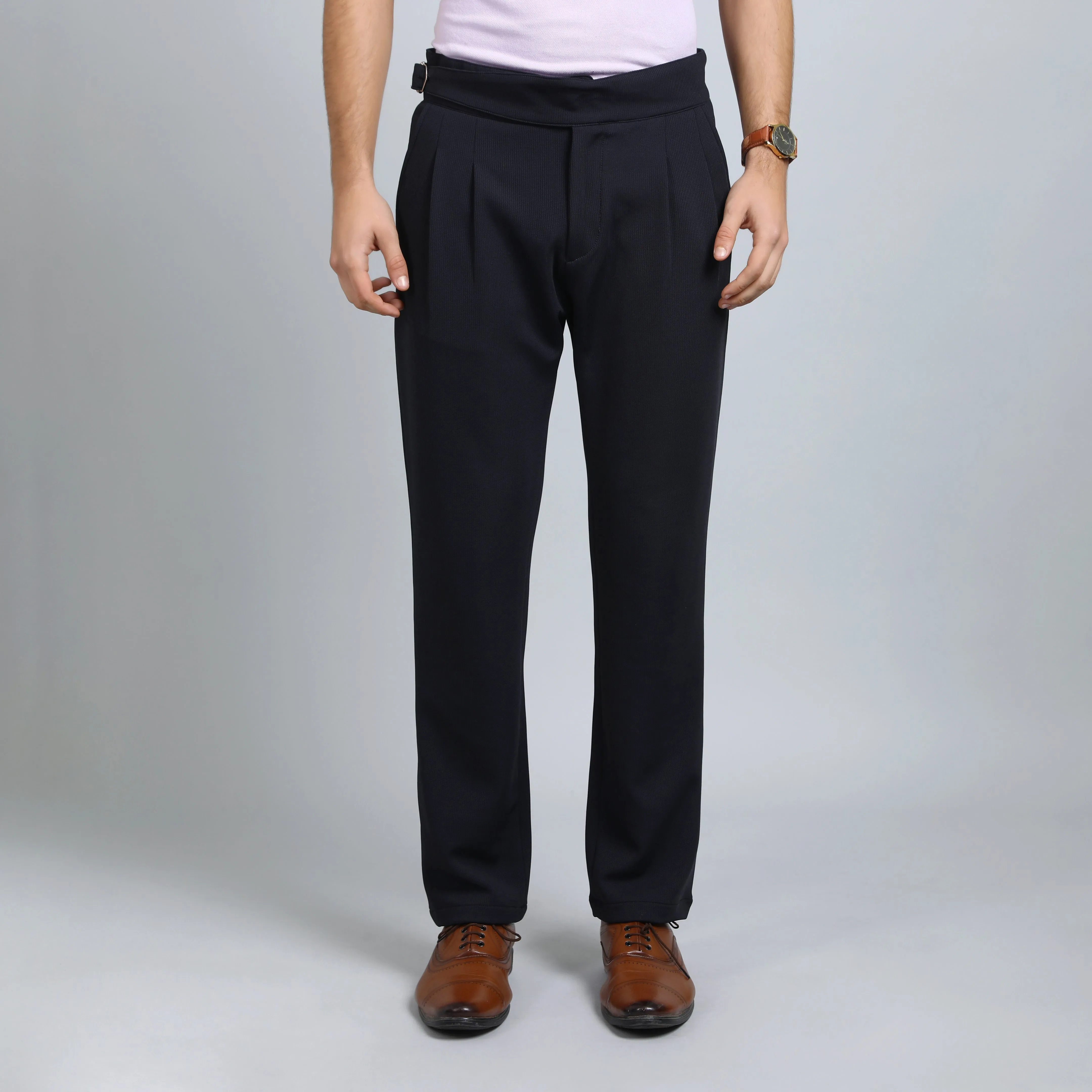 BARITONE NAVY SLIM  FIT GURKHA TROUSERS
