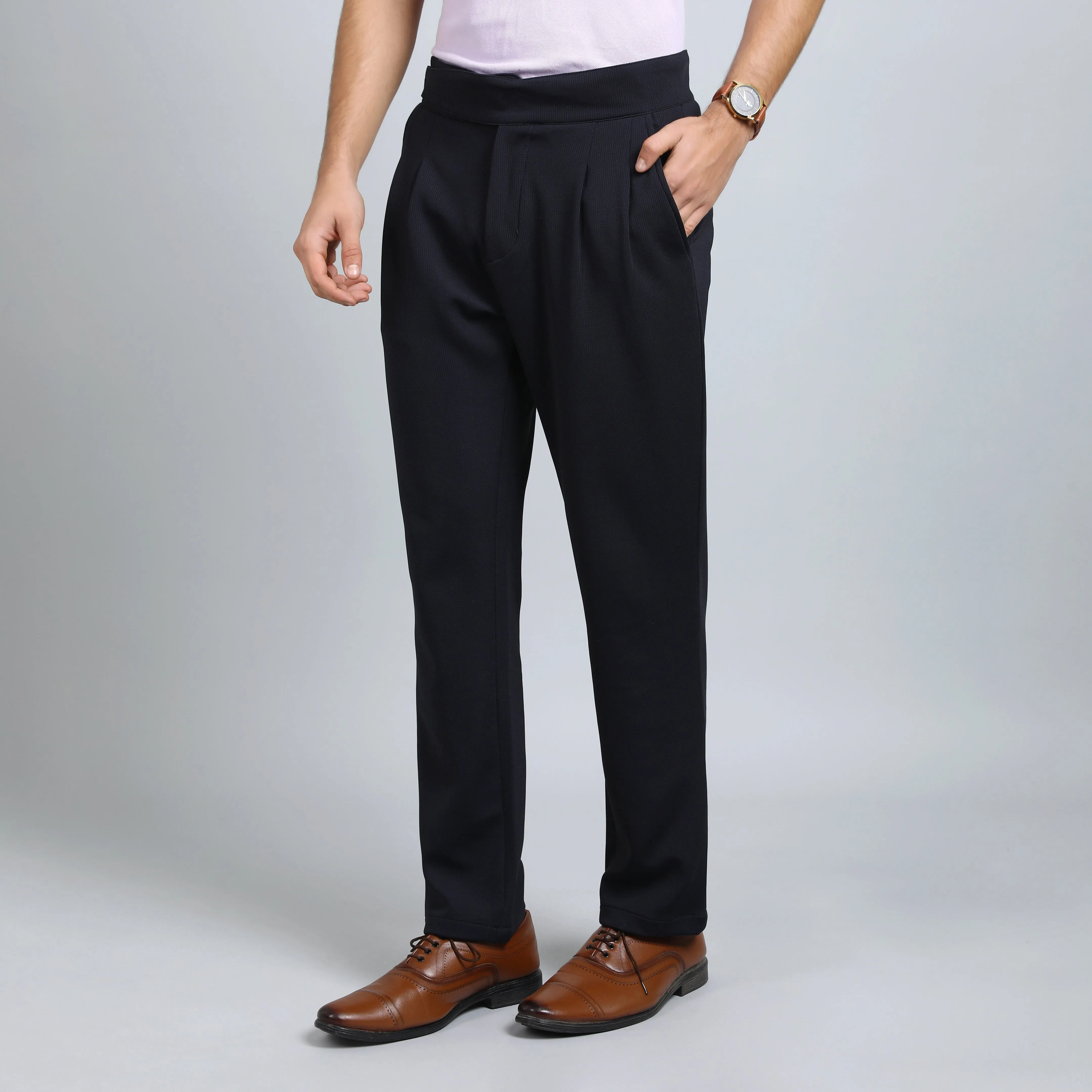 BARITONE NAVY SLIM  FIT GURKHA TROUSERS