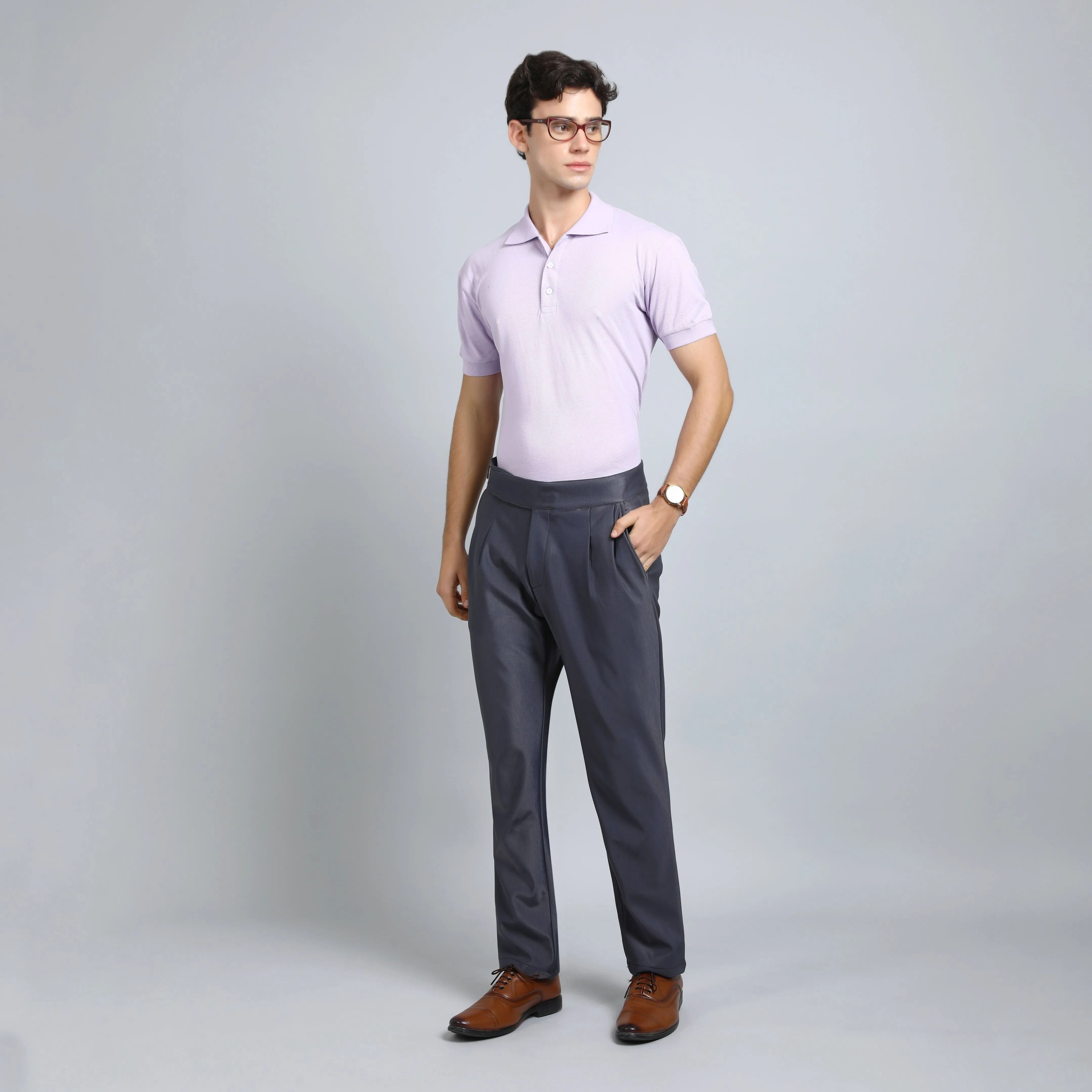 ULIMATE GREY SLIM  FIT GURKHA TROUSERS