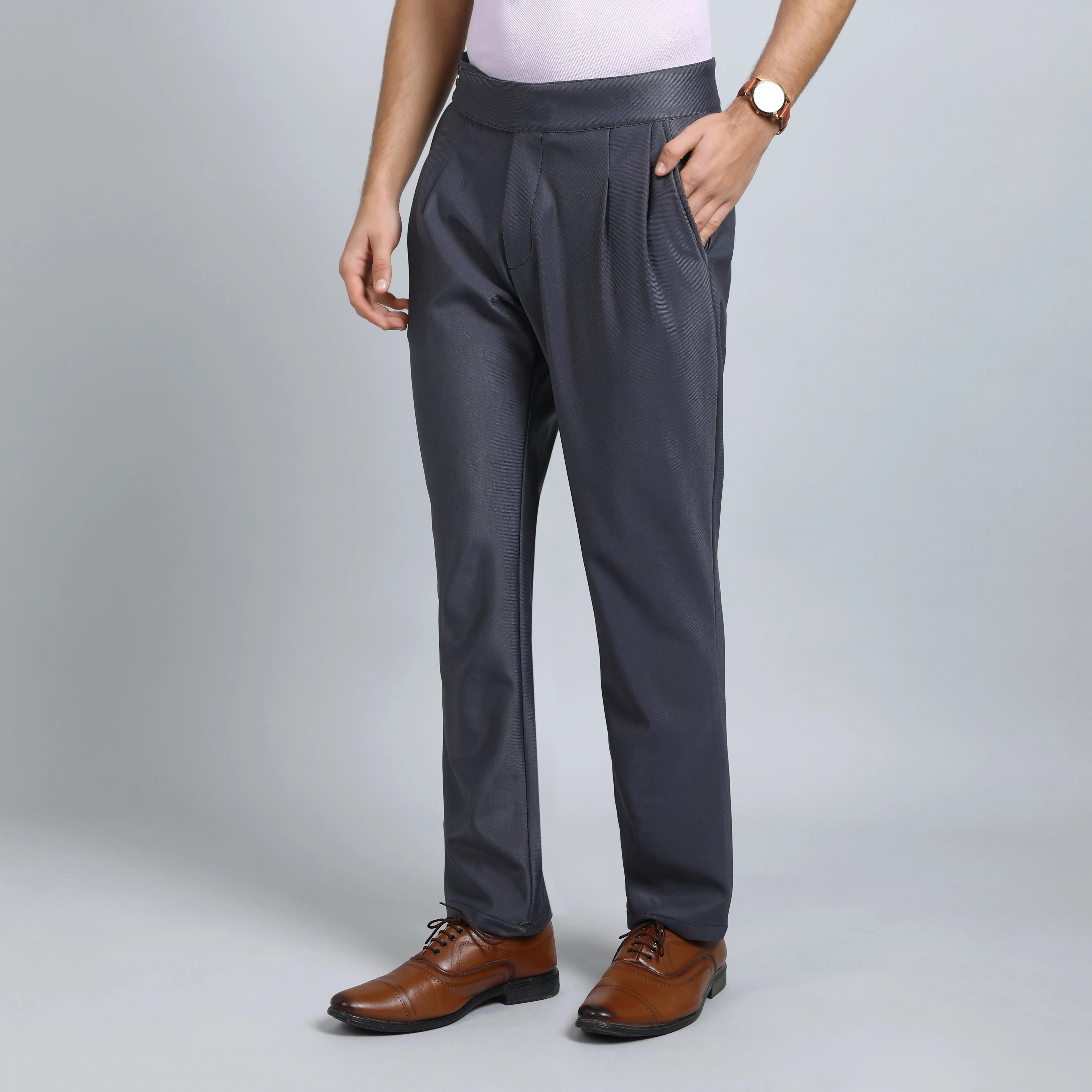 ULIMATE GREY SLIM  FIT GURKHA TROUSERS