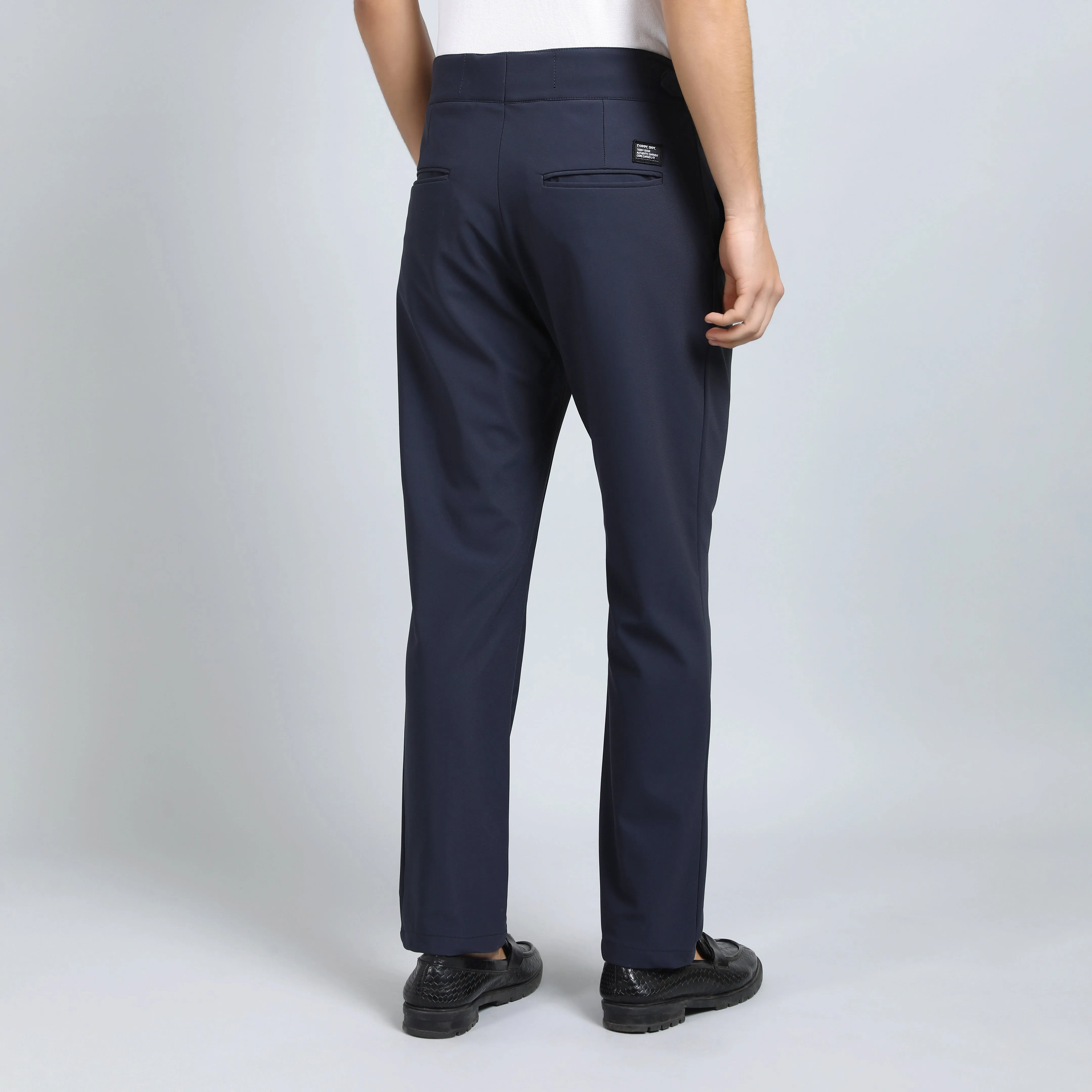 BARITONE NAVY BLUE SLIM  FIT GURKHA TROUSERS